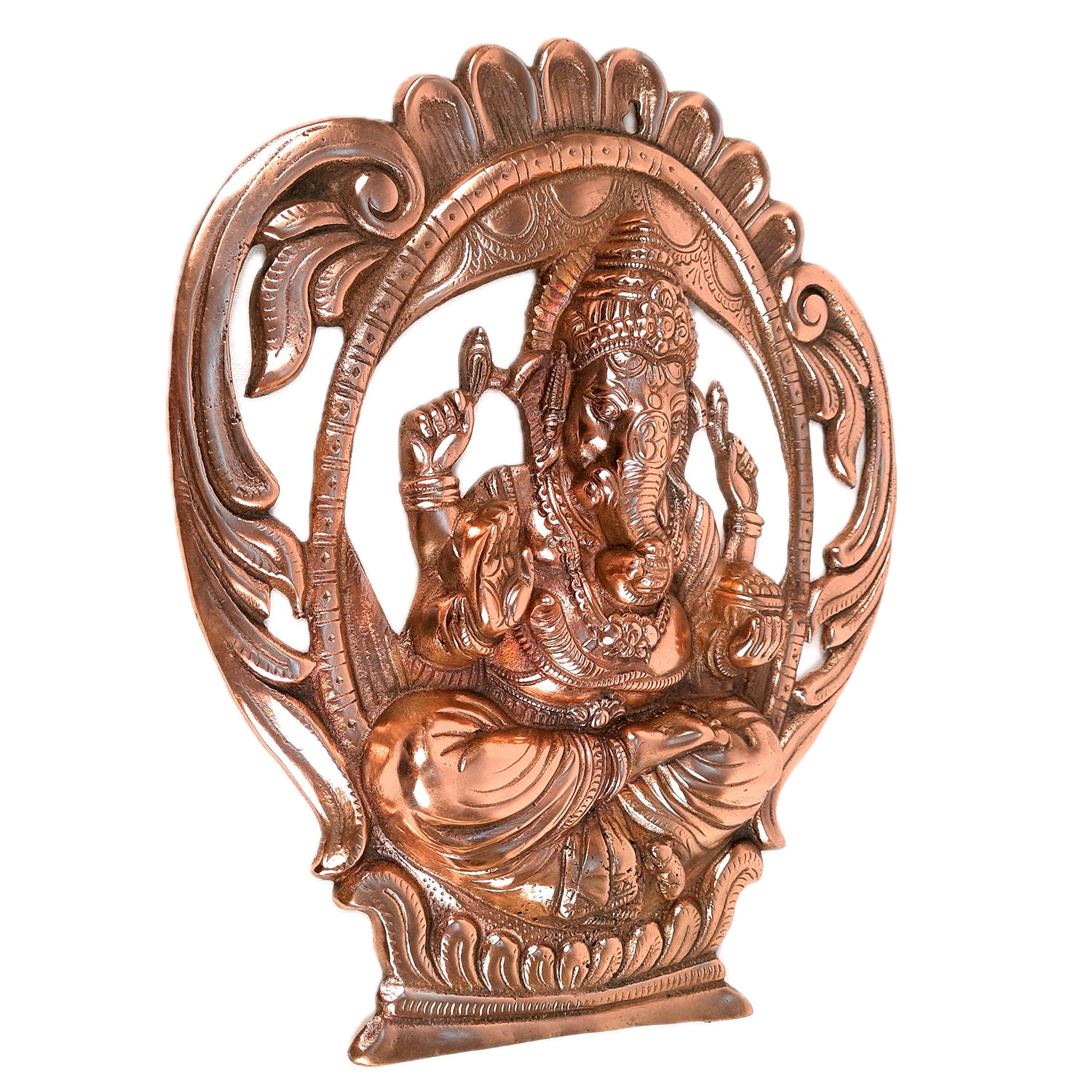 Ganesh Idol Wall Hanging | Lord Ganesha Face Wall Statue Decor | Religious & Spiritual Wall Art - For Puja, Home & Entrance Living Room & Gift - apkamart