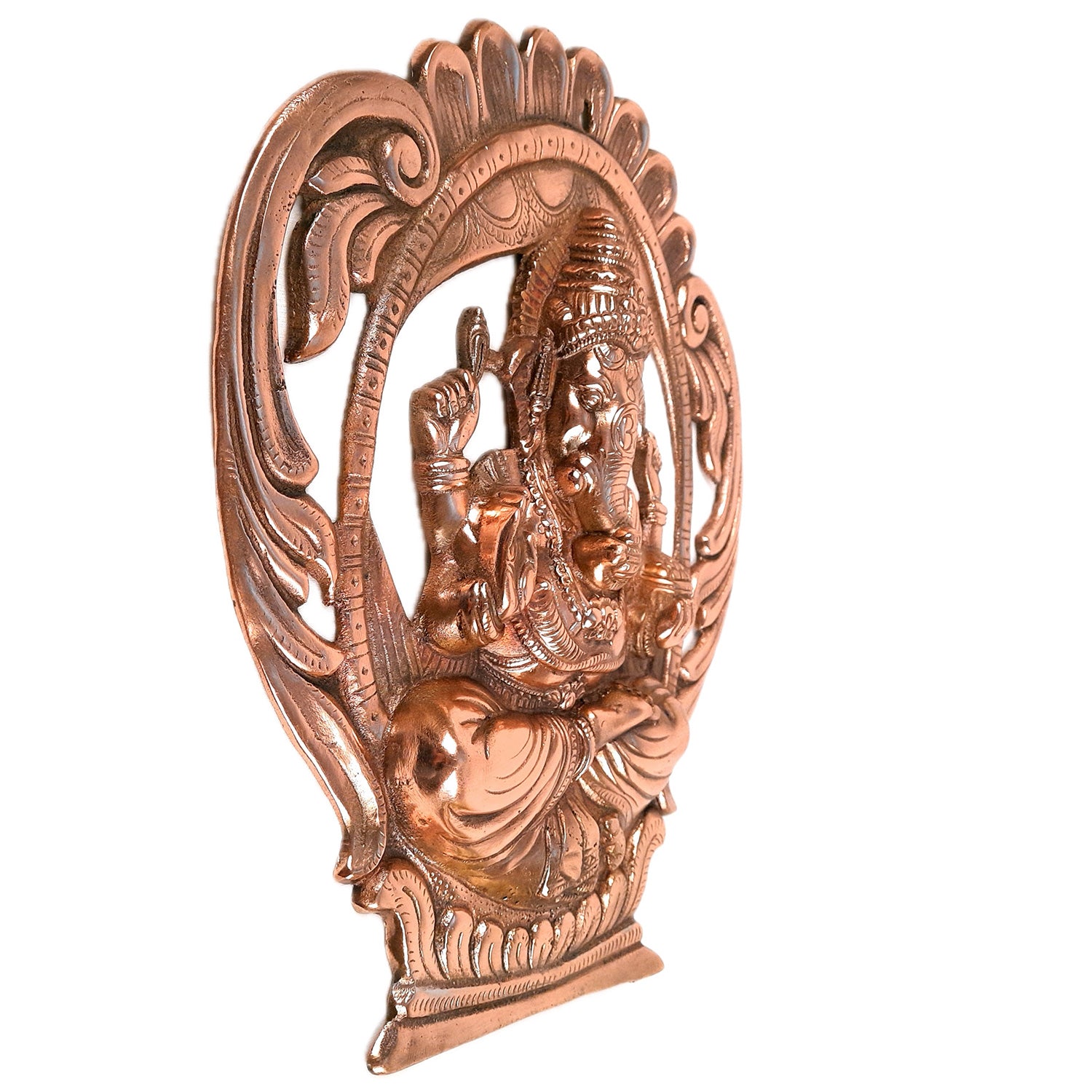Ganesh Idol Wall Hanging | Lord Ganesha Face Wall Statue Decor | Religious & Spiritual Wall Art - For Puja, Home & Entrance Living Room & Gift - apkamart