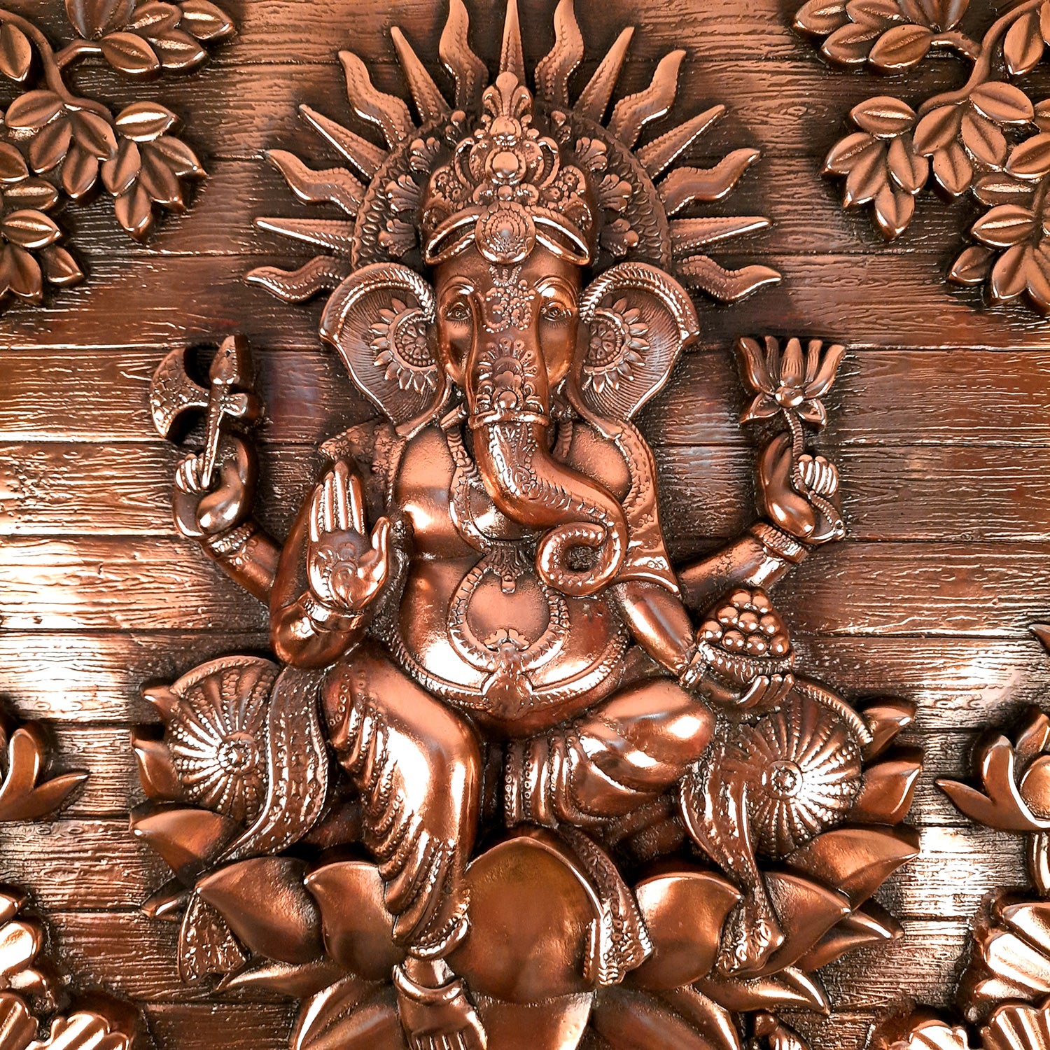 Ganesh Wall Hanging Idol | Lord Ganesha Wall Decor for Big Walls - For Puja, Home, Entrance, Big Walls, Living Room & Gift - 24 Inch - Apkamart