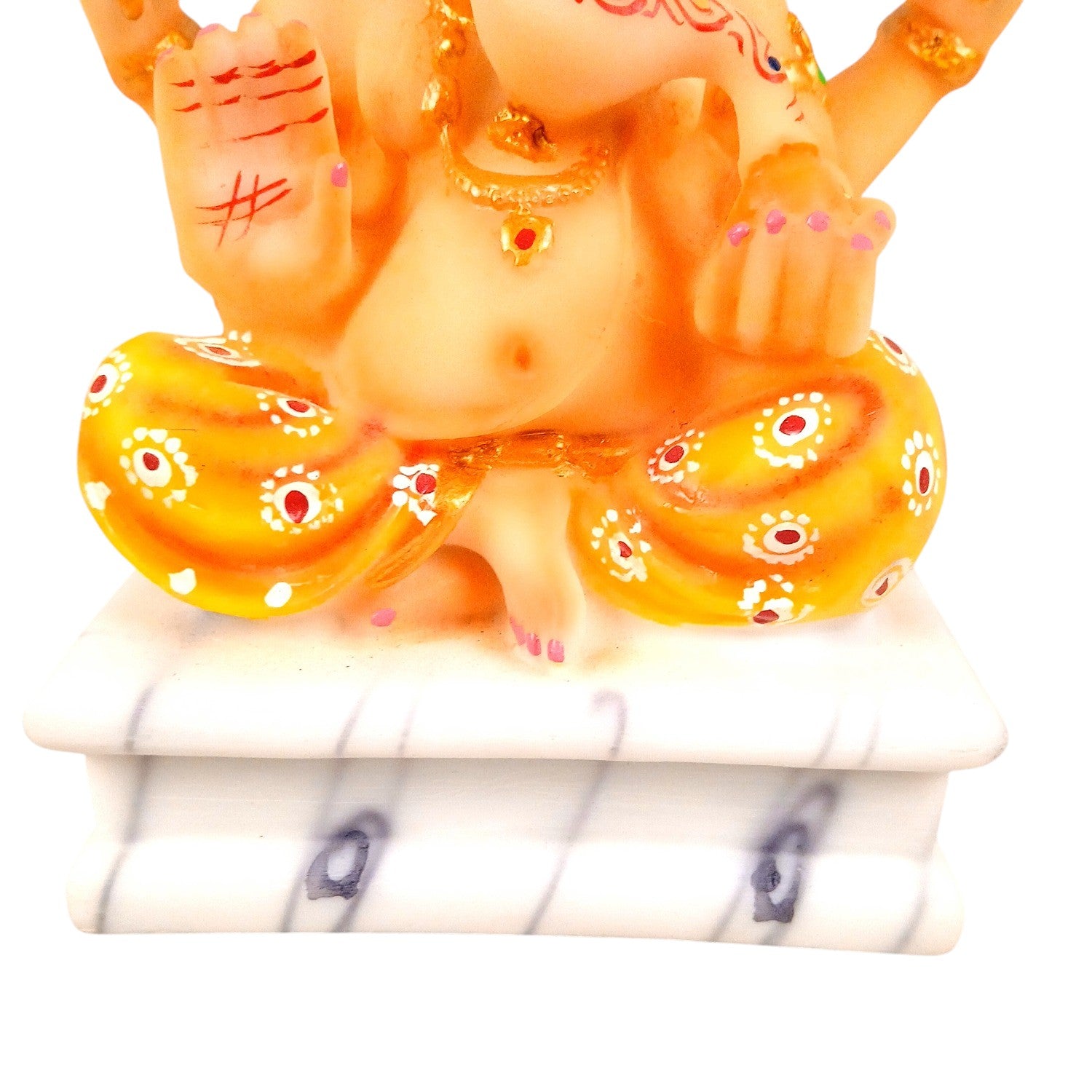 Ganesh Ji Statue | Lord Ganesha Idol for Home, Pooja Room & Vastu | Religious Table Decor, Diwali & Housewarming Gift - 9 Inch - Apkamart