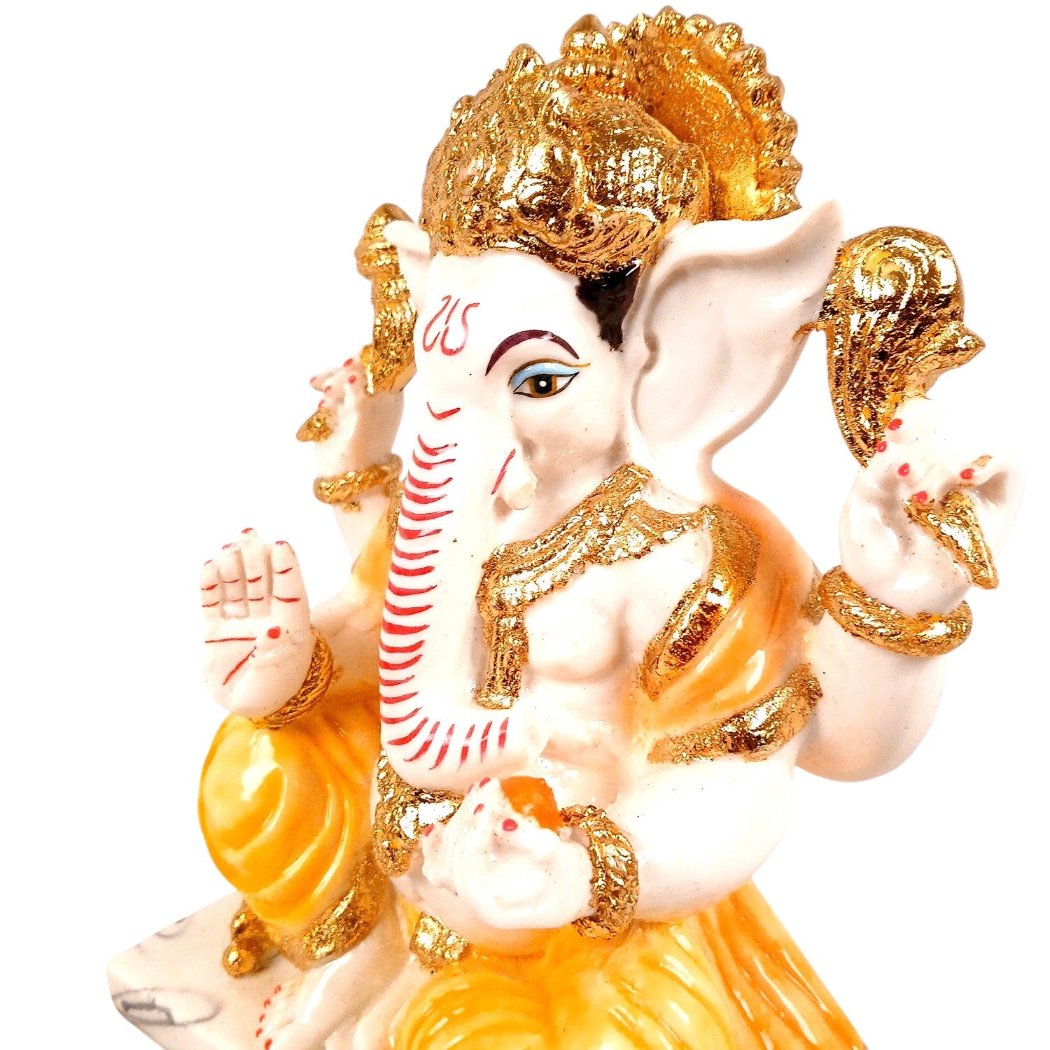 Ganesh Ji Statue | Lord Ganesha Idol for Home, Pooja Room & Vastu | Religious Table Decor, Diwali & Housewarming Gift - 9 Inch - Apkamart