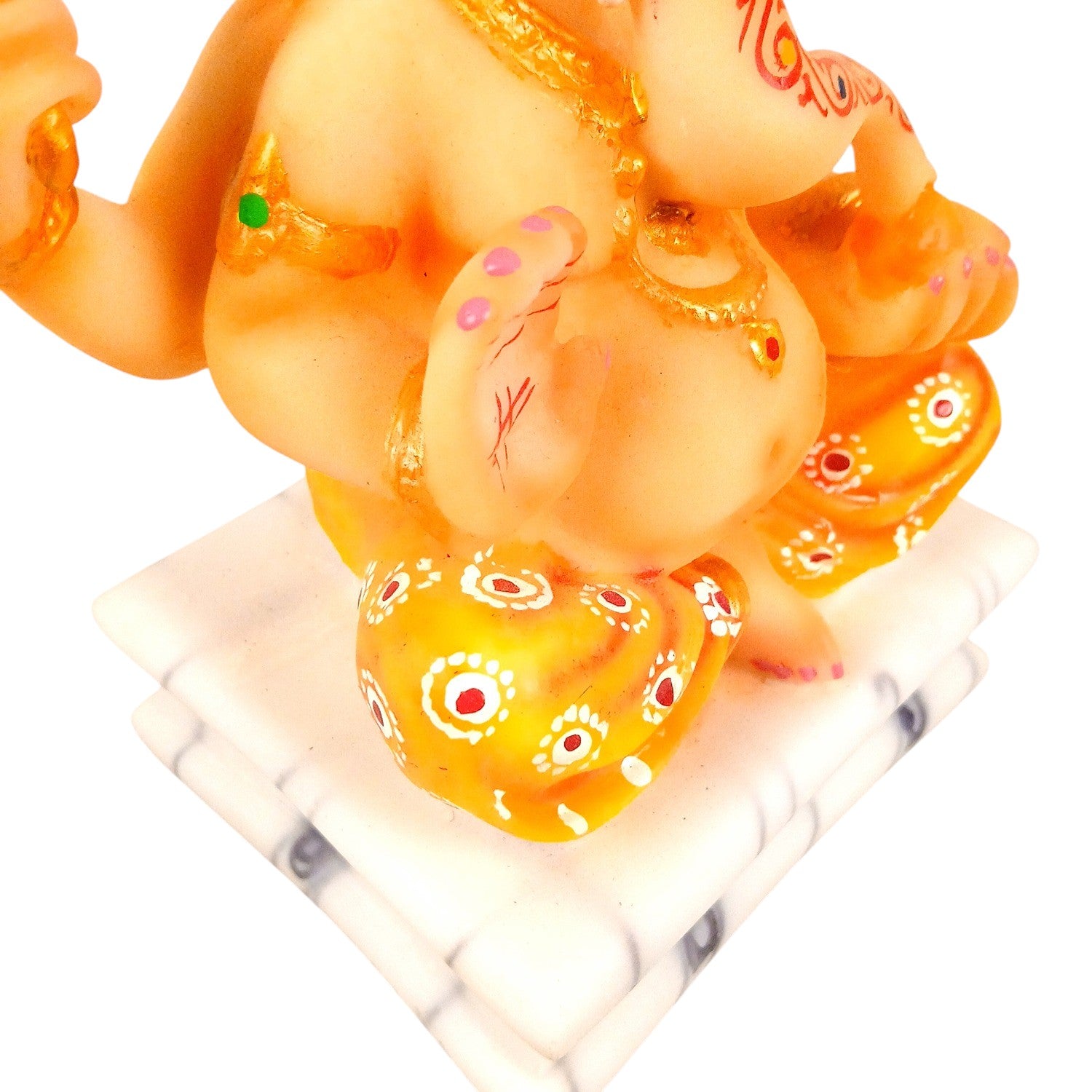 Ganesh Ji Statue | Lord Ganesha Idol for Home, Pooja Room & Vastu | Religious Table Decor, Diwali & Housewarming Gift - 9 Inch - Apkamart