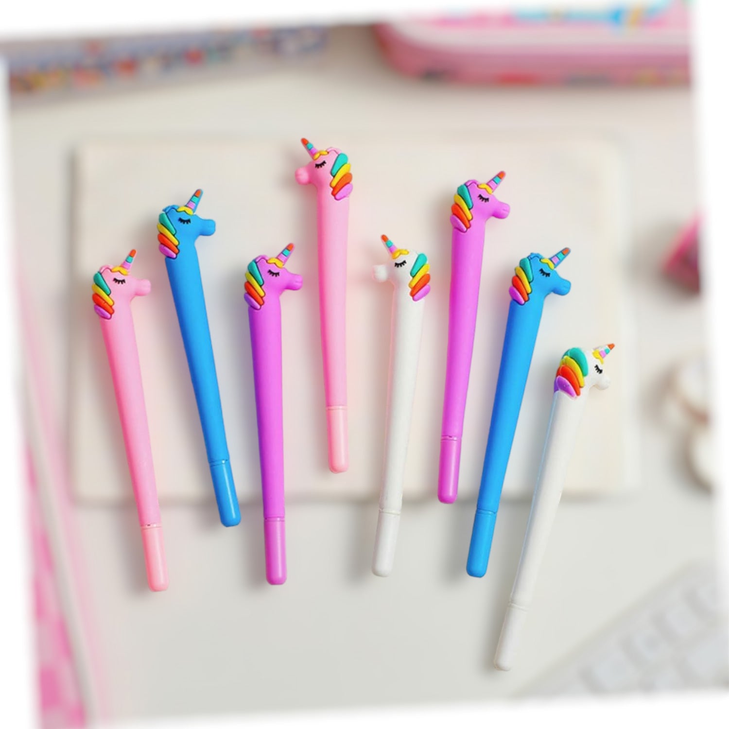 Ball Pen | Gel Pens - Astronaut & Unicorn Design - for Kids, Girls, Boys, Students, School, Birthday Gift & Return Gifts - apkamart