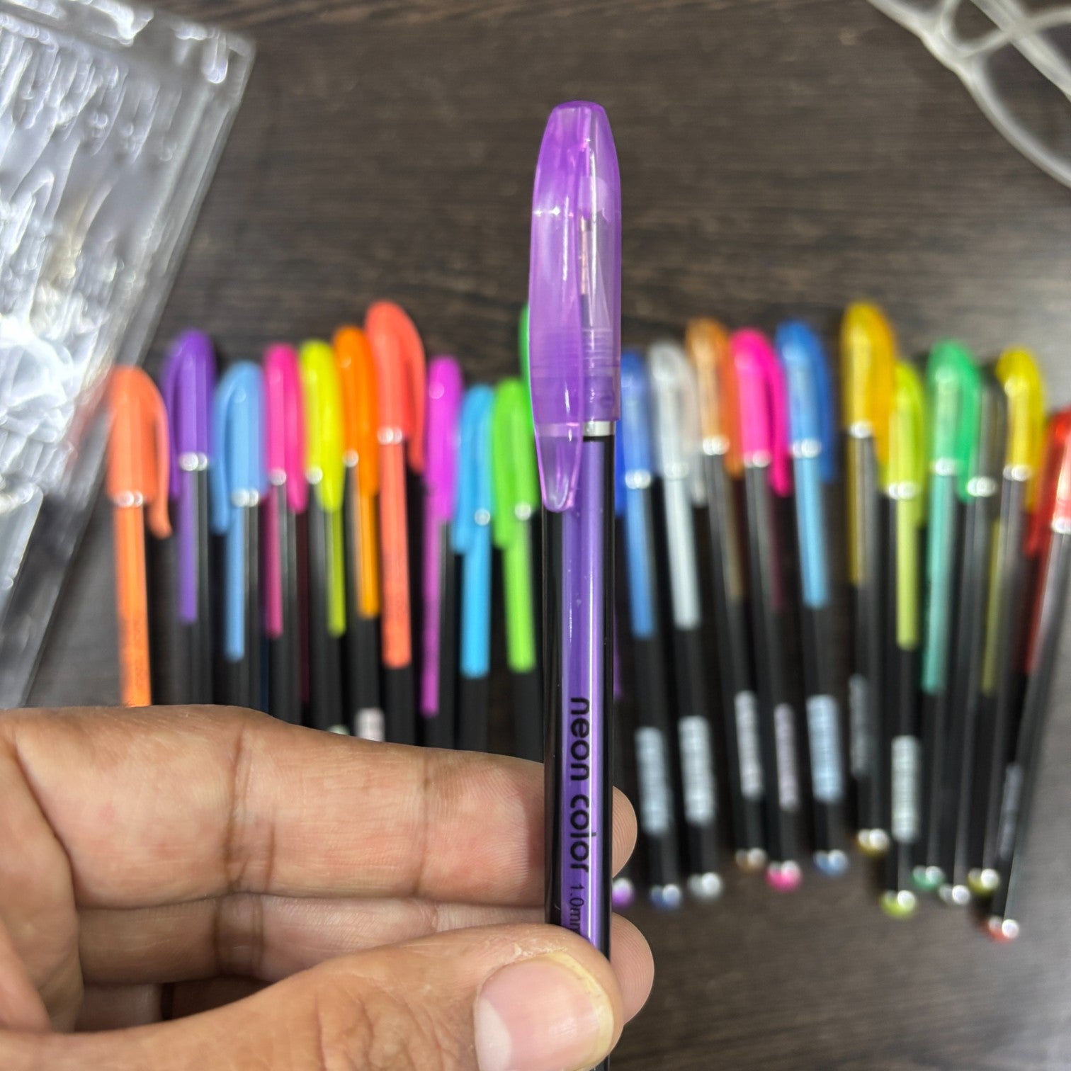 Neon Gel Pen Set | 24 Fluorescent Highlighter Gel Pens in Each Pack | Smooth Writing & Drawing Pens for Kids, Students, Artists, Art & Craft Stationery