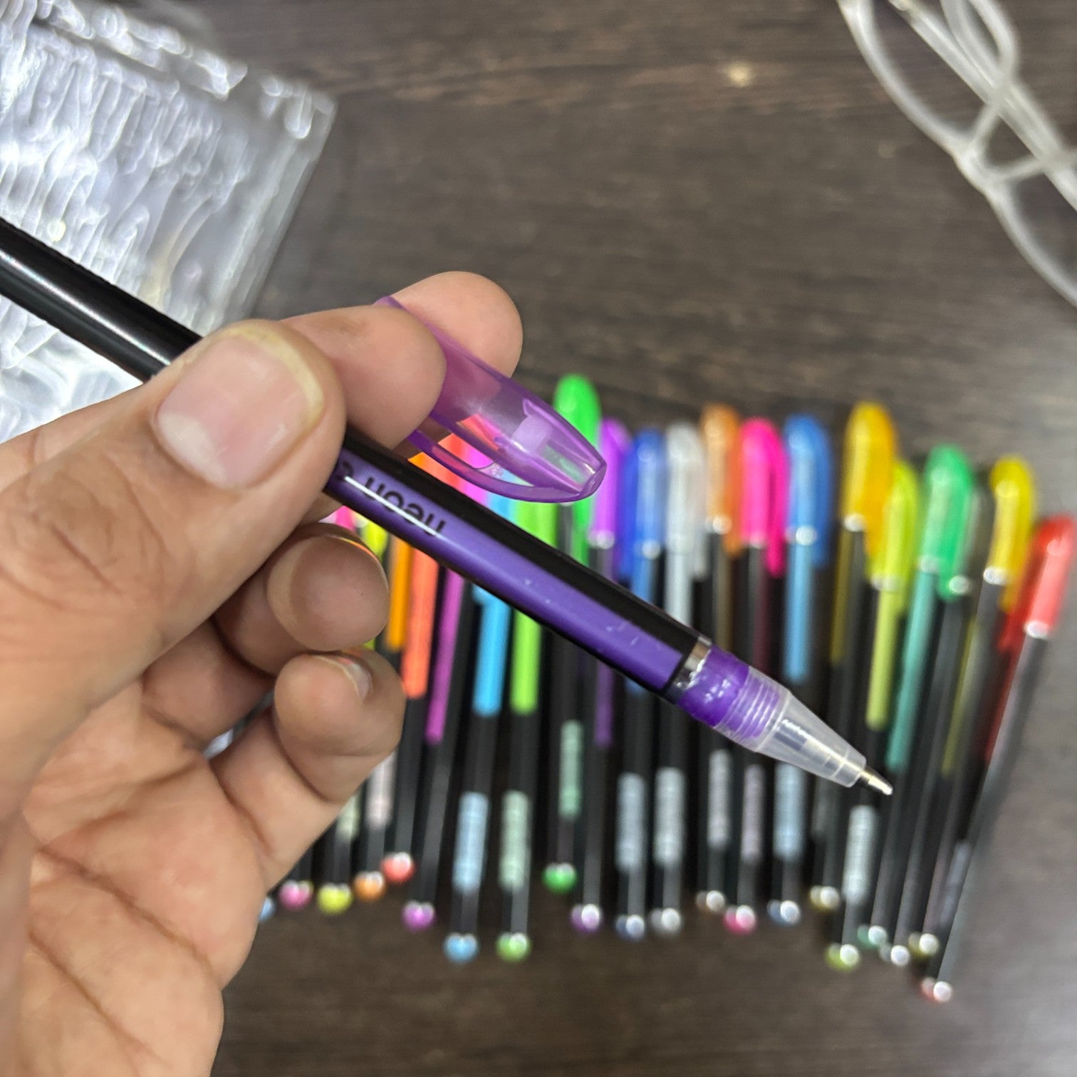 Neon Gel Pen Set | 24 Fluorescent Highlighter Gel Pens in Each Pack | Smooth Writing & Drawing Pens for Kids, Students, Artists, Art & Craft Stationery