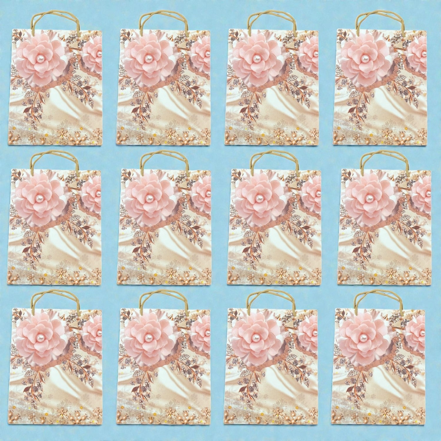 Paper Gift Bags for Gifting | Eco-Friendly Kraft Bags for Return Gifts, Parties, Festivals & Gift Packaging - Apkamart #Style_Pack Of 12