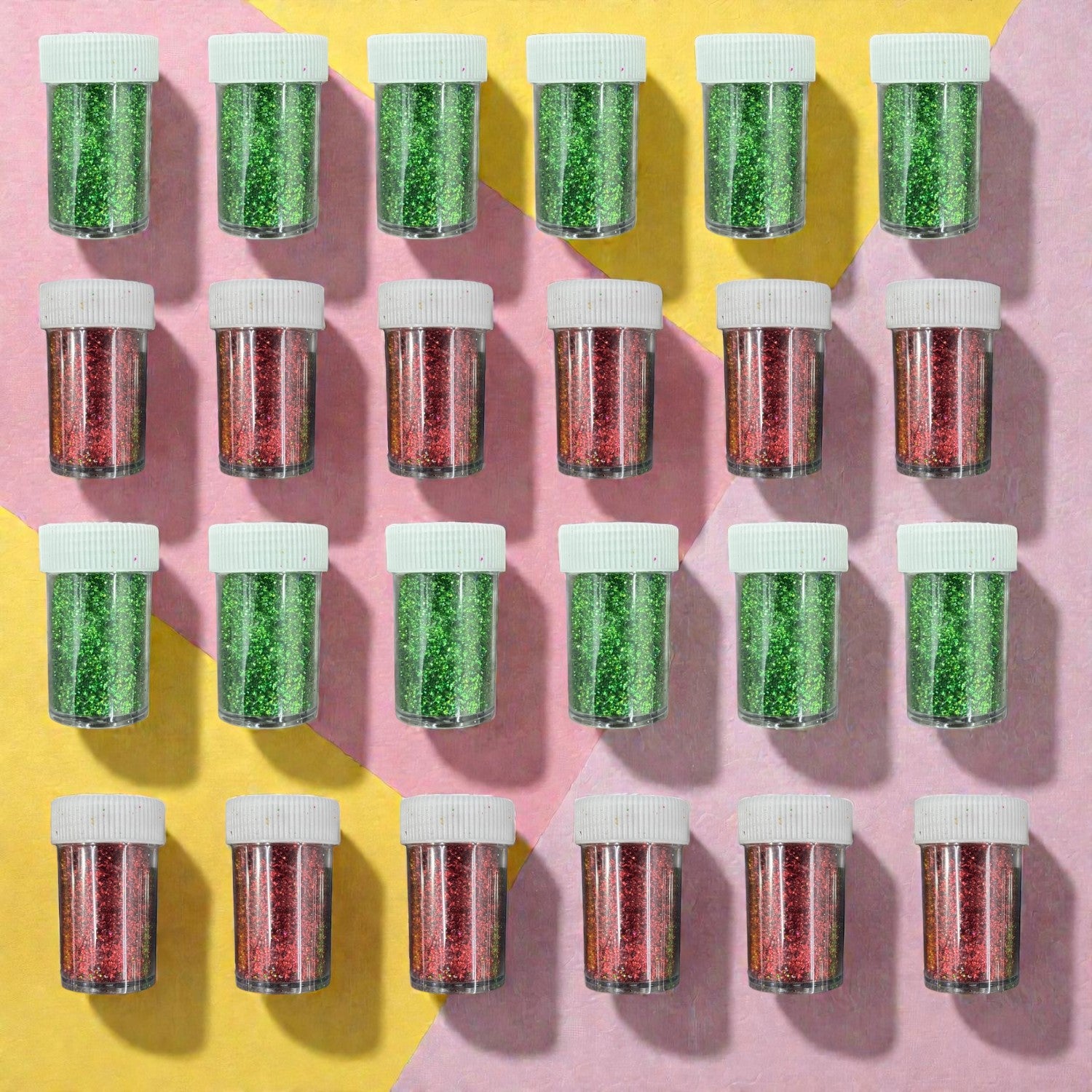 Dry Glitter for Craft Work Glitter Powder Multicolor Sparkle Dust for Art and Craft DIY Decoration Projects - Apkamart #Style_Pack Of 24