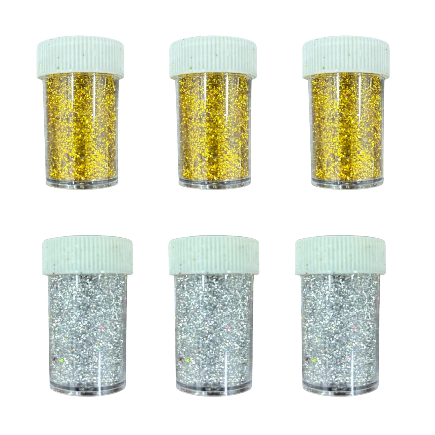 Dry Glitter for Craft Work Glitter Powder Sparkle Dust for Art and Craft DIY Decoration Projects - Apkamart #Style_Pack Of 6