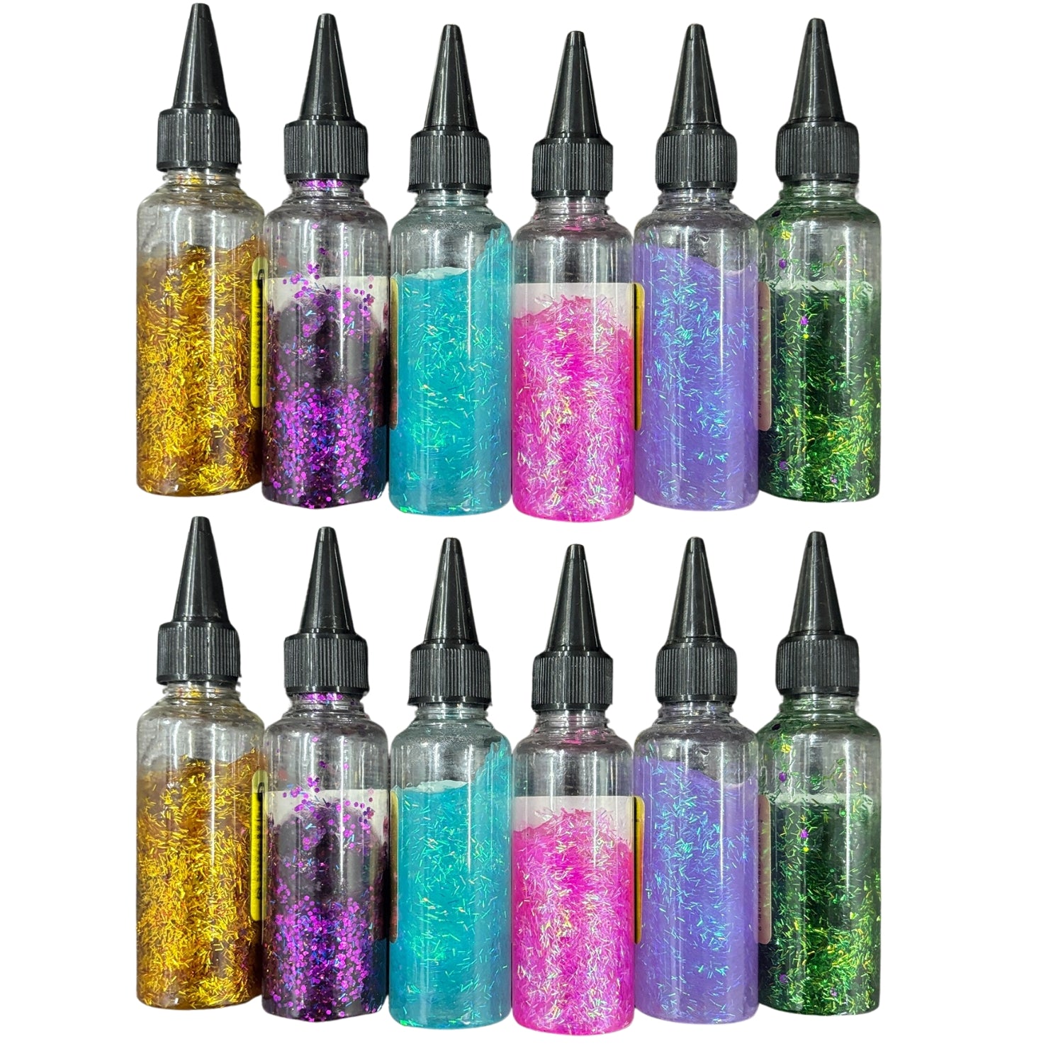 Sparkle Glitter Glue | Multicolor Sticky Glitter Glue Tubes - For Art and Craft for Kids - Apkamart #Style_Pack Of 12