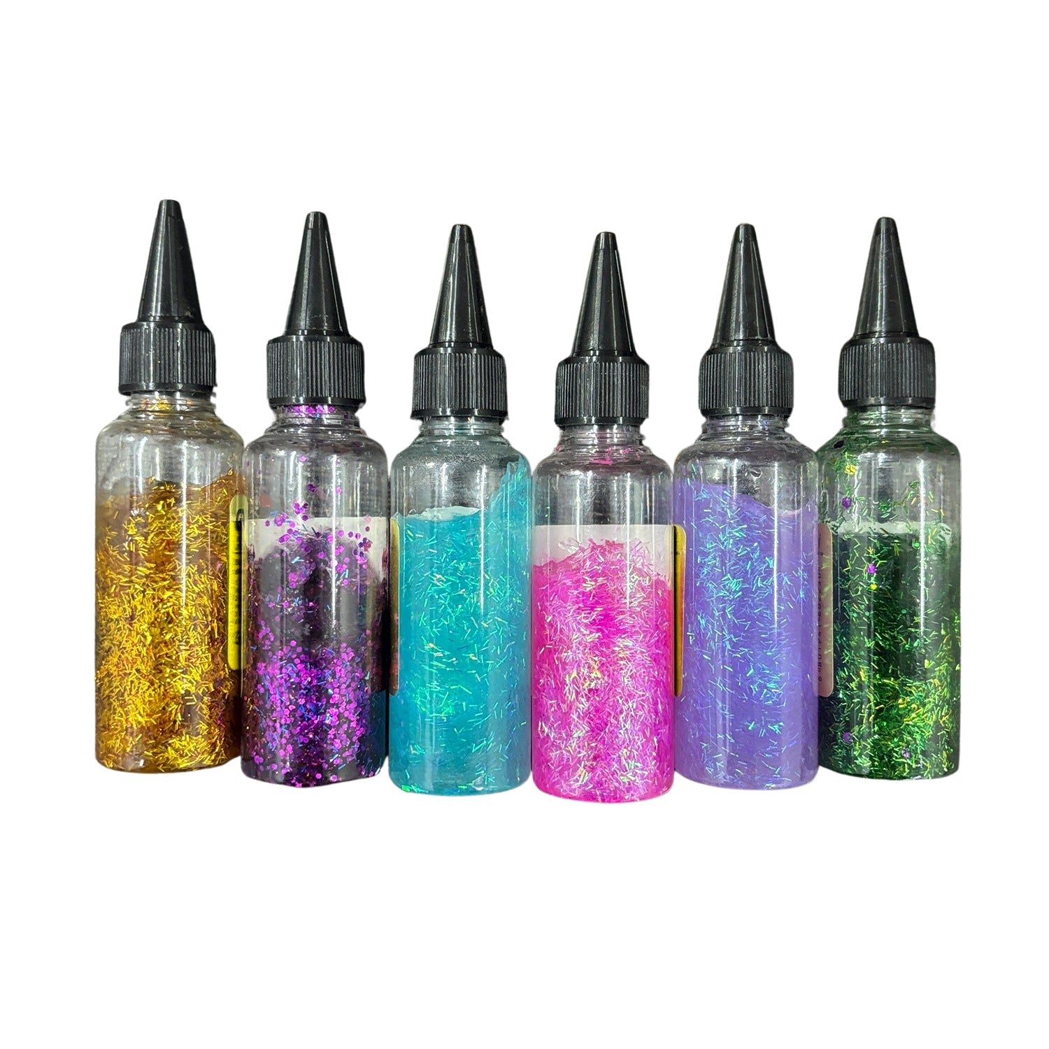 Sparkle Glitter Glue | Multicolor Sticky Glitter Glue Tubes - For Art and Craft for Kids - Apkamart #Style_Pack Of 6