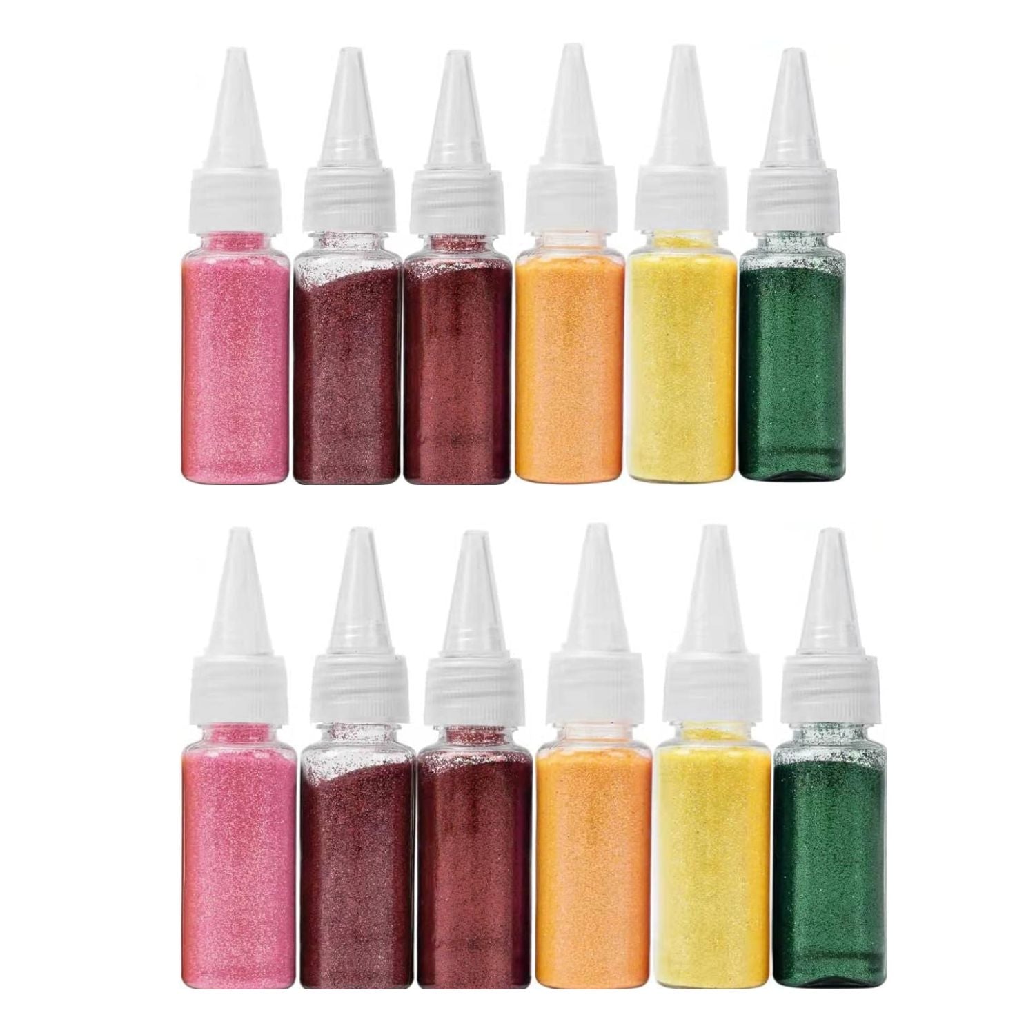 Sparkle Glitter Glue | Multicolor Sticky Glitter Glue Tube - For Art and Craft for Kids (Pack of 12) - Apkamart