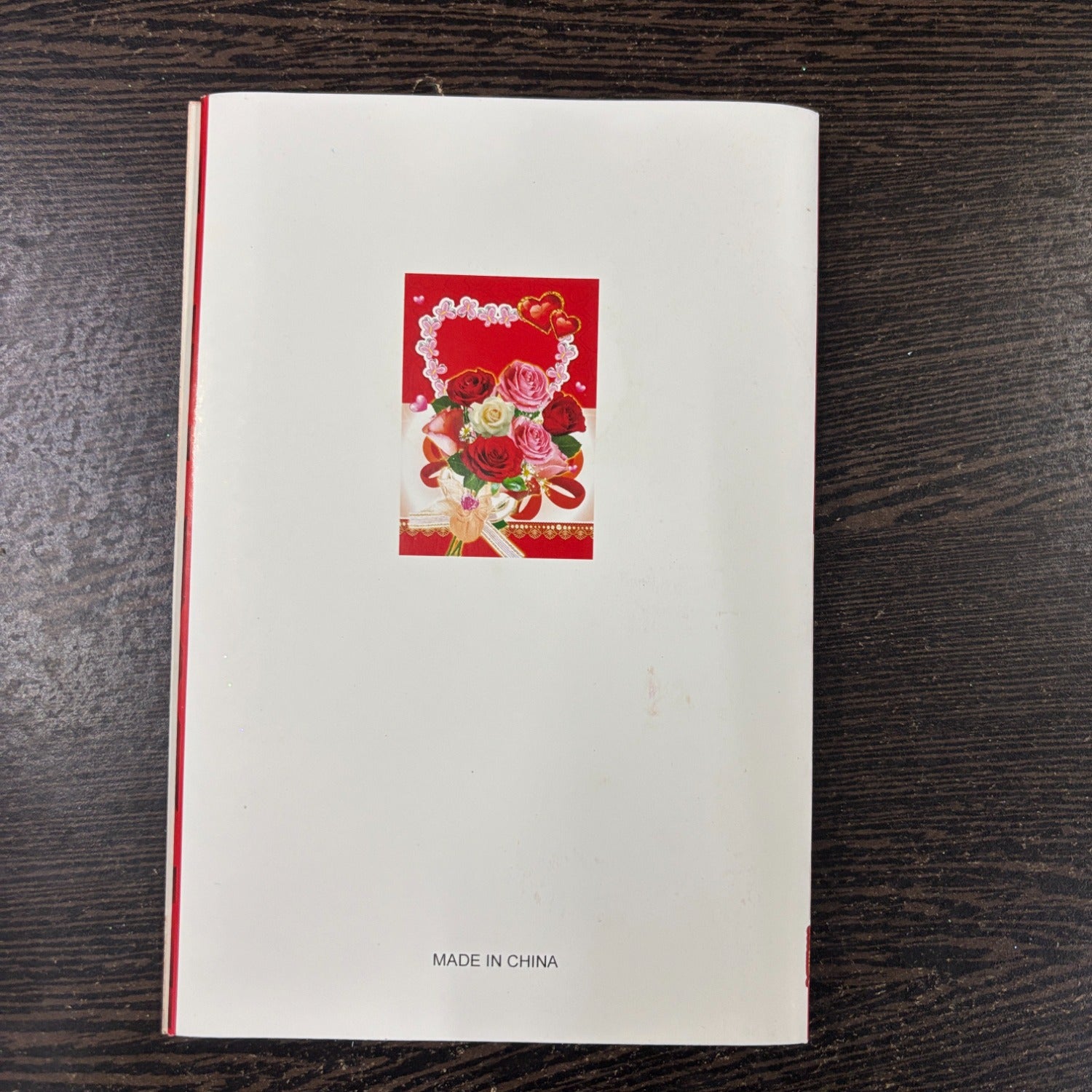 Romantic Valentine Card | Printed Love Greeting Card with Message Space Inside - Apkamart