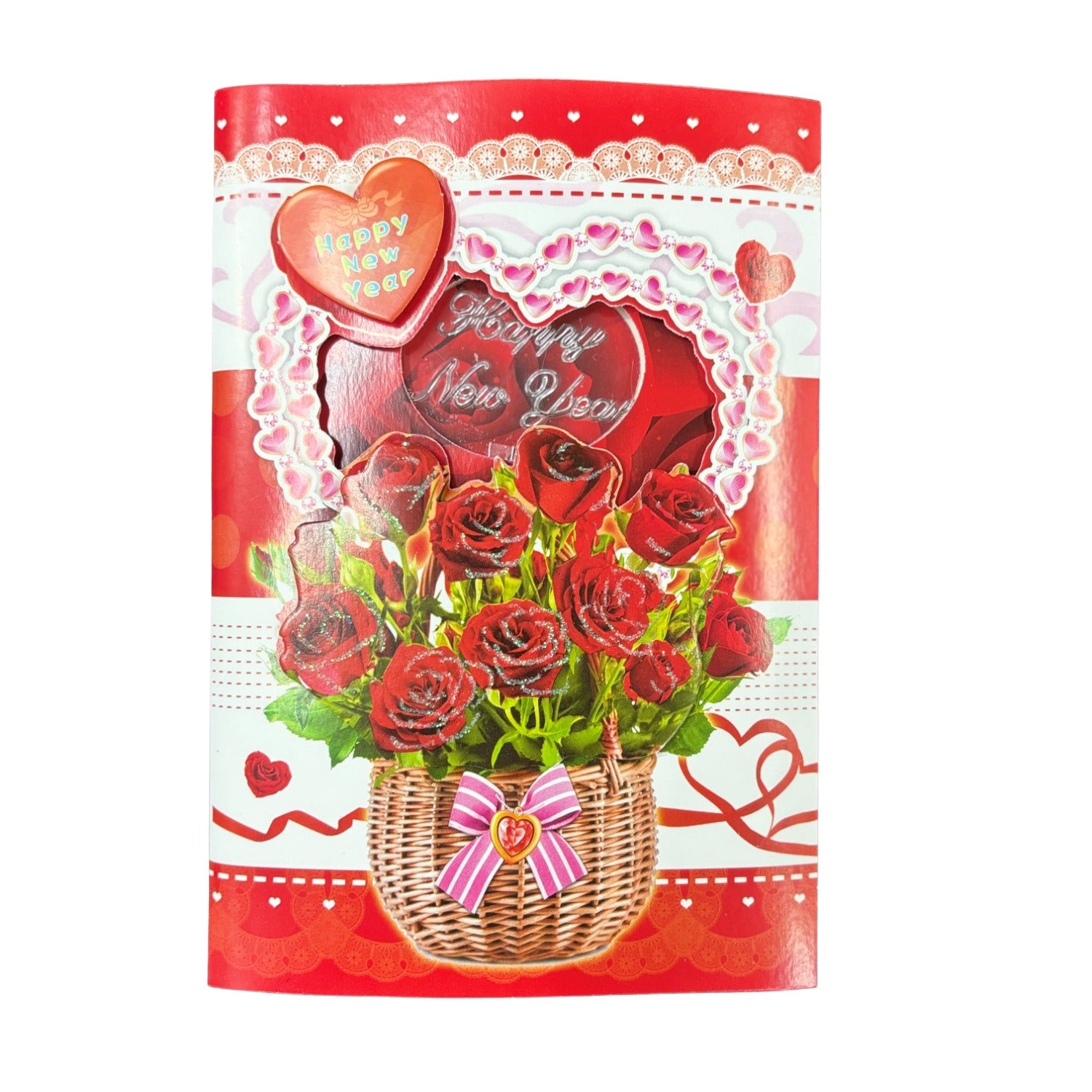 Happy New Year Greeting Card | Premium Paper Card with Message Space | New Year Wish Card for Friends, Family & Loved Ones | Festive Printed Greeting Card - Apkamart