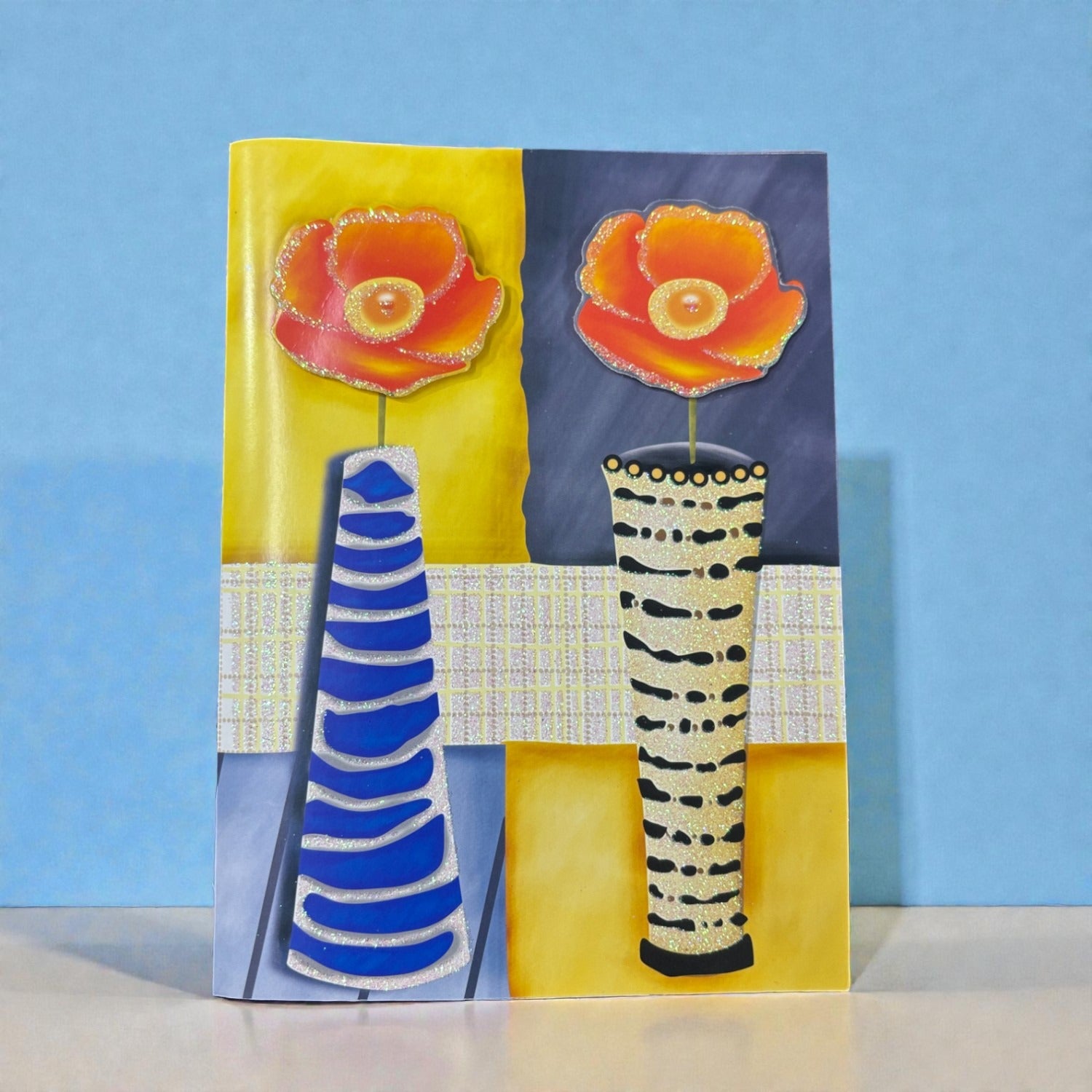 Handcrafted Style Valentine Greeting Card | Romantic Paper Card for Anniversary & Love Messages - Apkamart