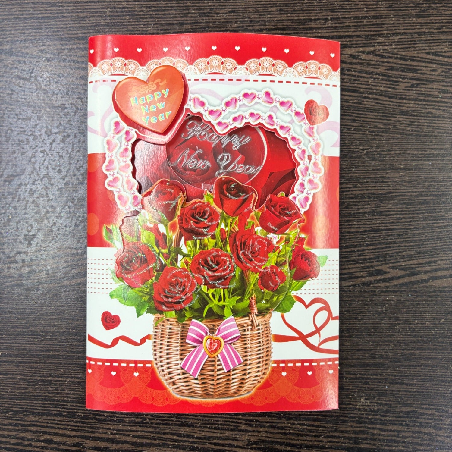 Happy New Year Greeting Card | Premium Paper Card with Message Space | New Year Wish Card for Friends, Family & Loved Ones | Festive Printed Greeting Card - Apkamart