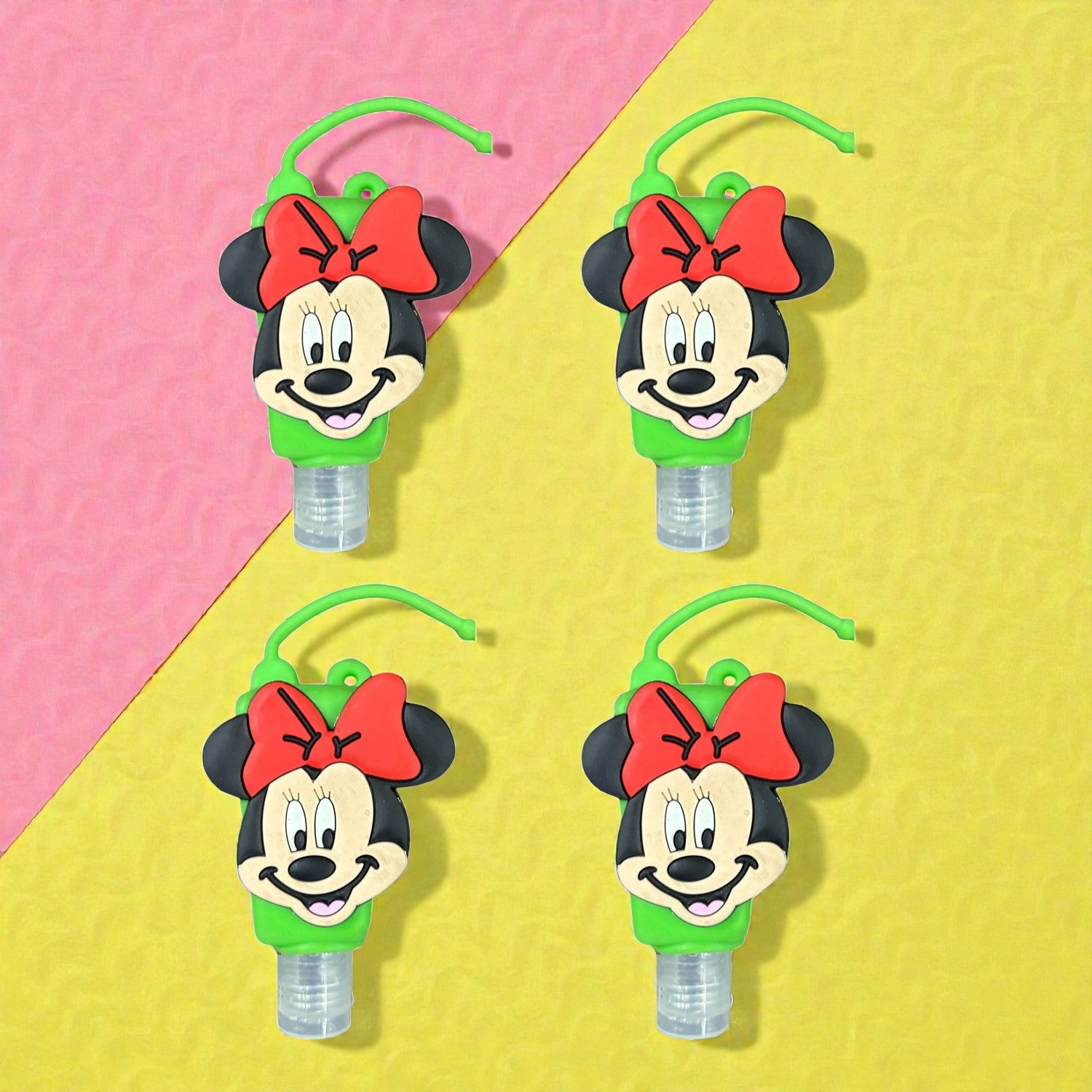 Gel Hand Sanitizer Refillable Portable Mini Silicone Case Carrier for Kids Detachable Protective Flip Cap Travel Bottle - Apkamart #Style_Pack Of 4