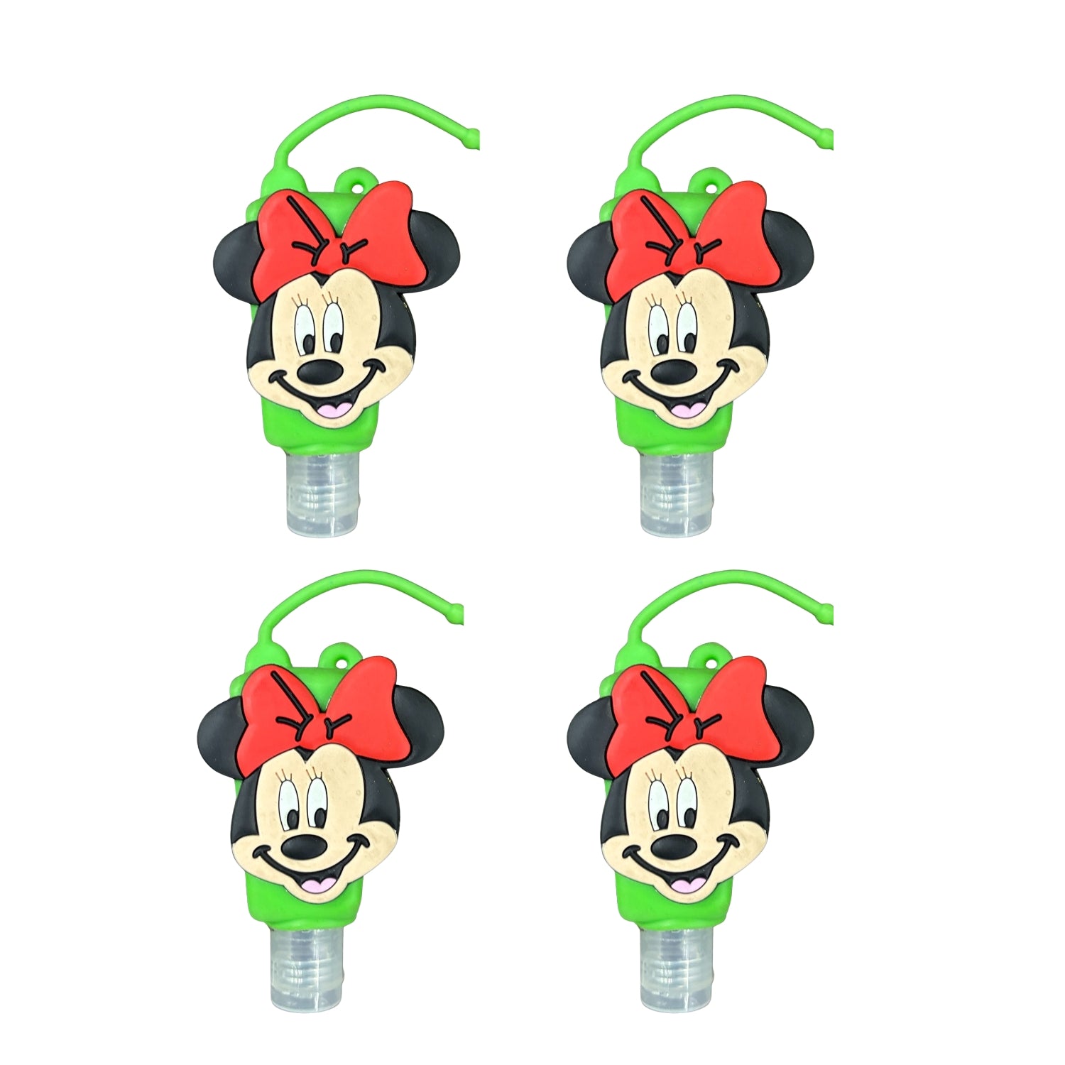 Gel Hand Sanitizer Refillable Portable Mini Silicone Case Carrier for Kids Detachable Protective Flip Cap Travel Bottle - Apkamart #Style_Pack Of 4