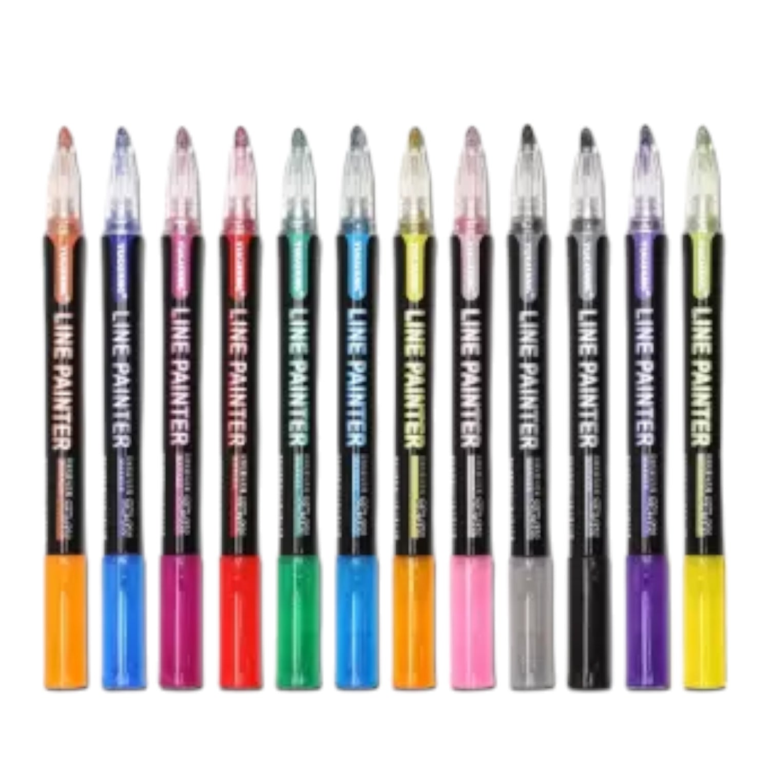 Marker Highlighters Pen | Out Line Pens in 12 Colors - for Girls, Boys, School, Crafts, Drawing, Birthday Gift & Return Gifts - Apkamart
