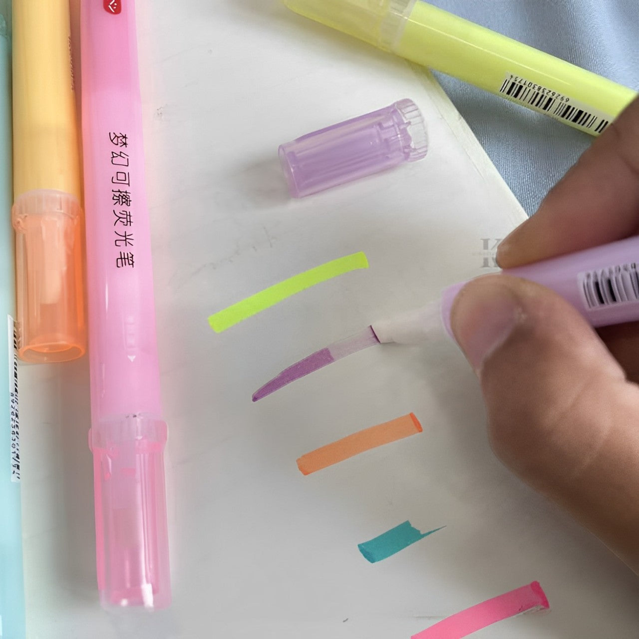 Highlighters | Double Headed Erasable Marker Pen Hi-lighters - for Girls, Boys, School, Crafts, Drawing, Birthday Gift & Return Gifts - Apkamart