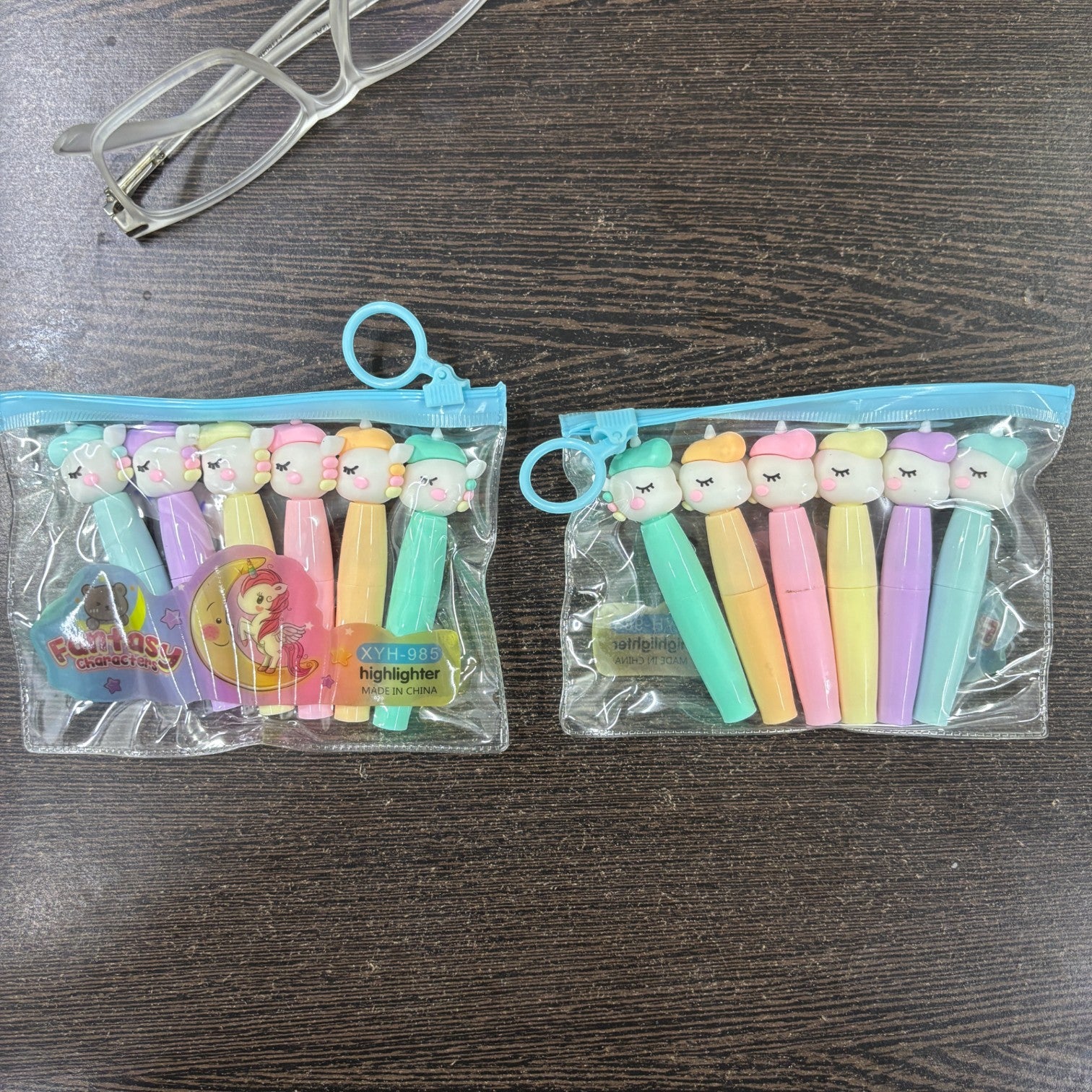 Highlighter Set | 6 Multicolor Pens in Each Set | Cute Cartoon Highlighters for Kids | Fun Stationery for School, Drawing, Art, Journaling, Study & Return Gifts