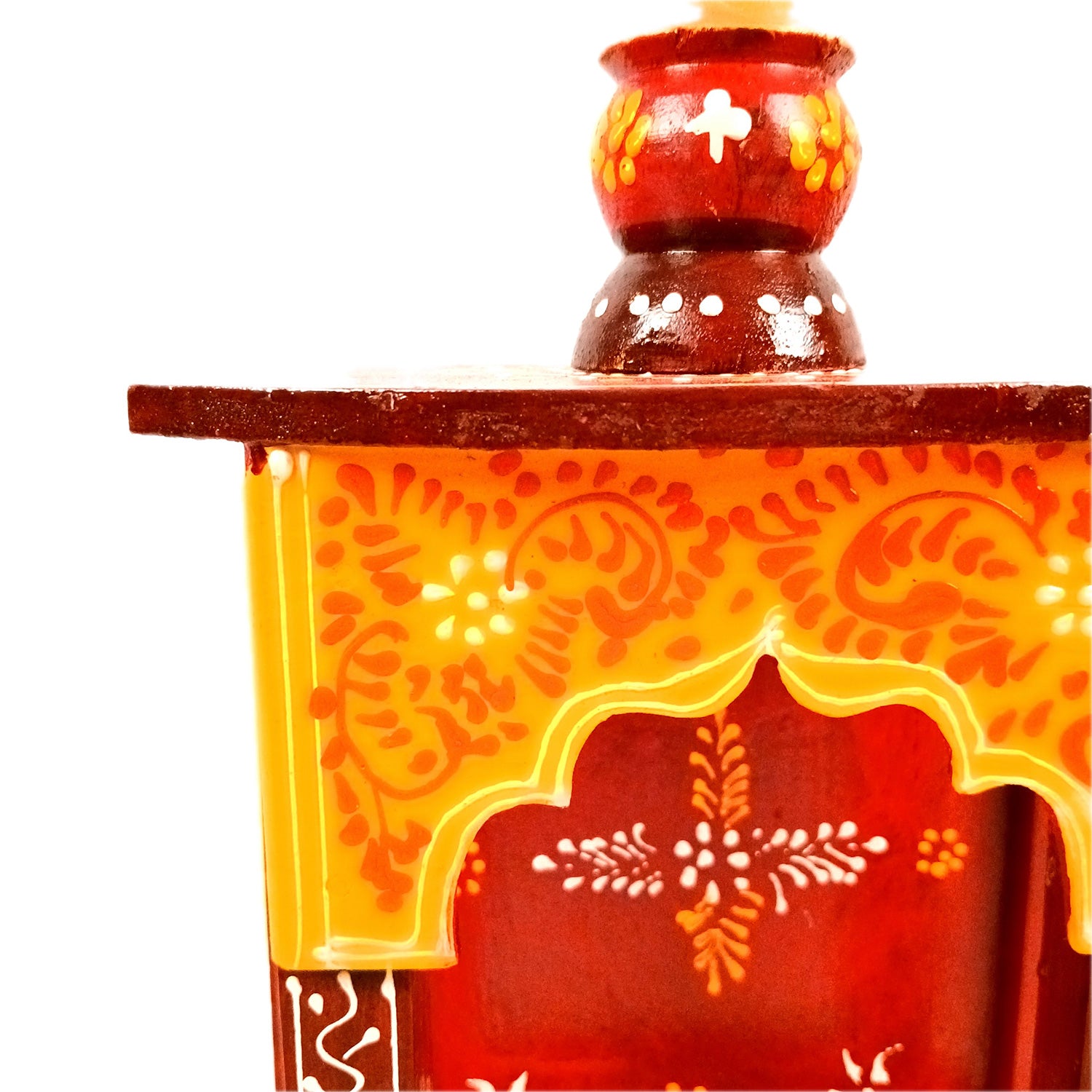 Pooja Temple Hanging | God Temple For Home | Wooden Mandir Stand | Puja Unit Small Wall Mounted – For Ghar, Office & Shop - 11 Inch - Apkamart