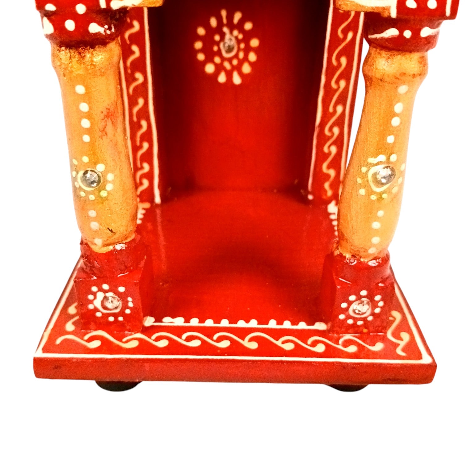 Wooden Temple | Wooden Mandir for Home & Office | Single Idol Pooja Mandir – Compact & Handcrafted Temple for One God Idol – Ideal for Puja Room, Gift & Home Decor - 10 Inch - Apkamart