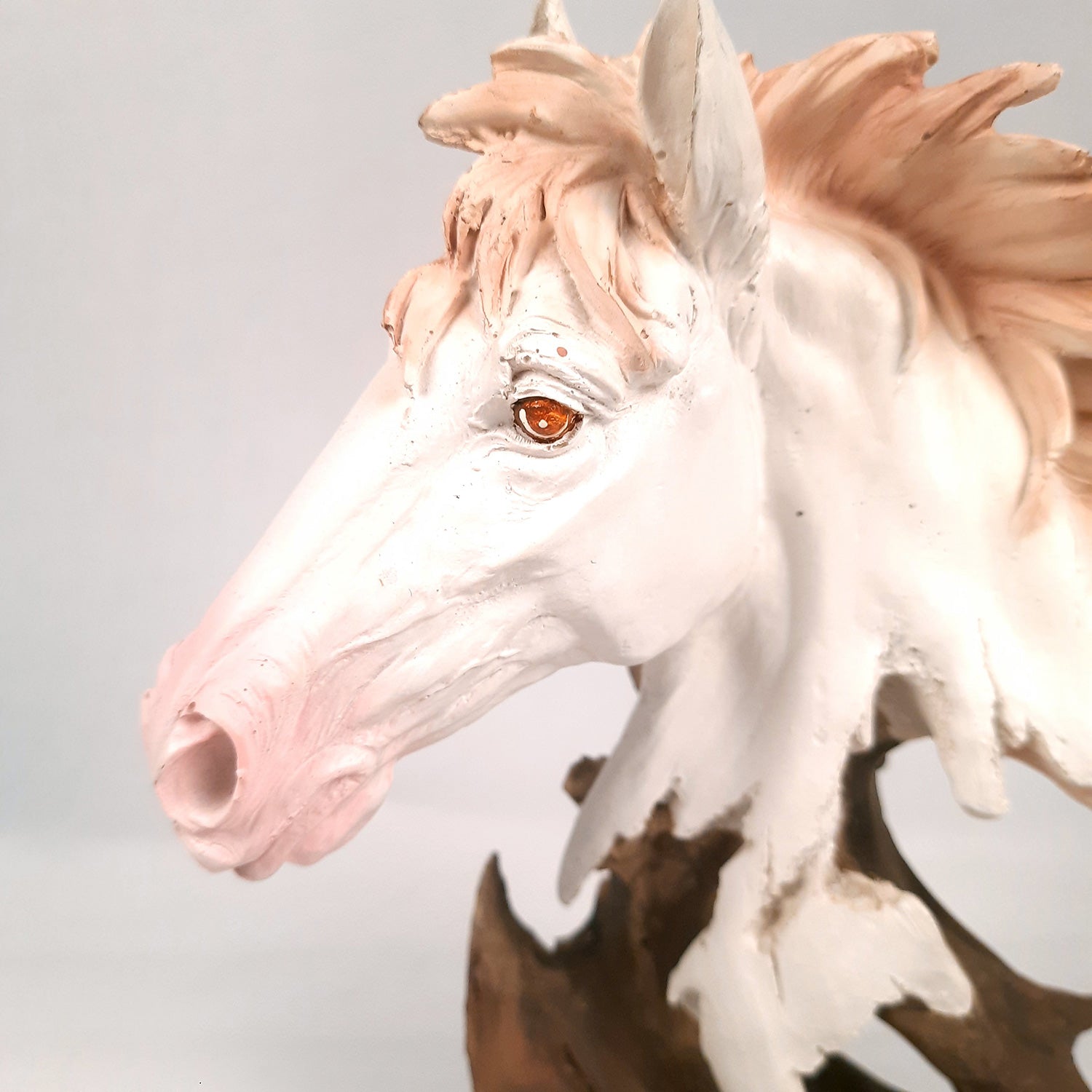 Horse Statue | Horse Face Showpiece Vastu, Fengshui Figurine | Animal Figurines - For Home, Living room Decor, Gifts, For Money & Wealth - 10 Inch - Apkamart #Color_White