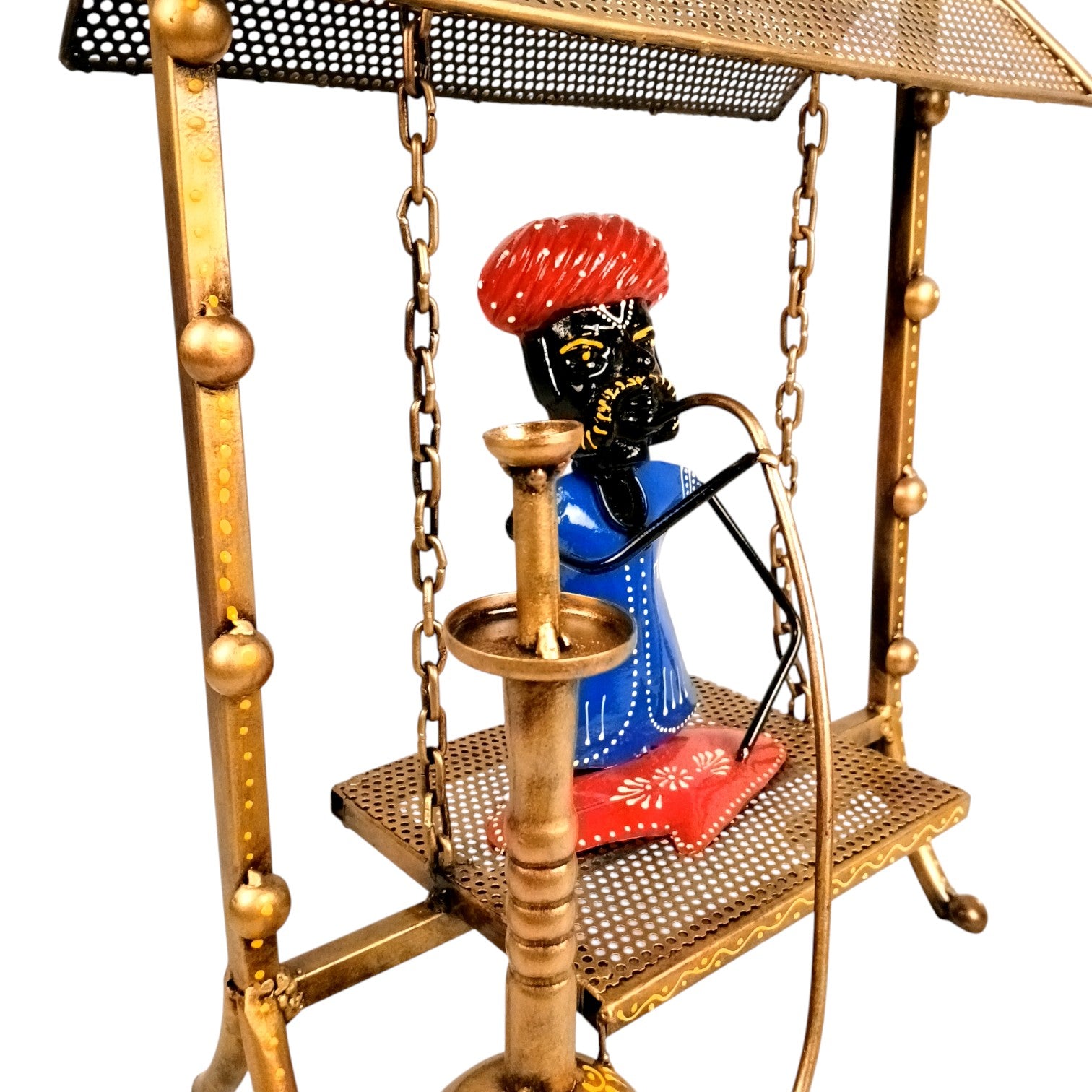 Decorative Hukka Man Showpiece for Home Décor | Stylish Hukah Table Decor & Gift Item | Elegant Figurine Huka Man for Living Room, Bedroom & Office Decoration - 17 Inch - Apkamart