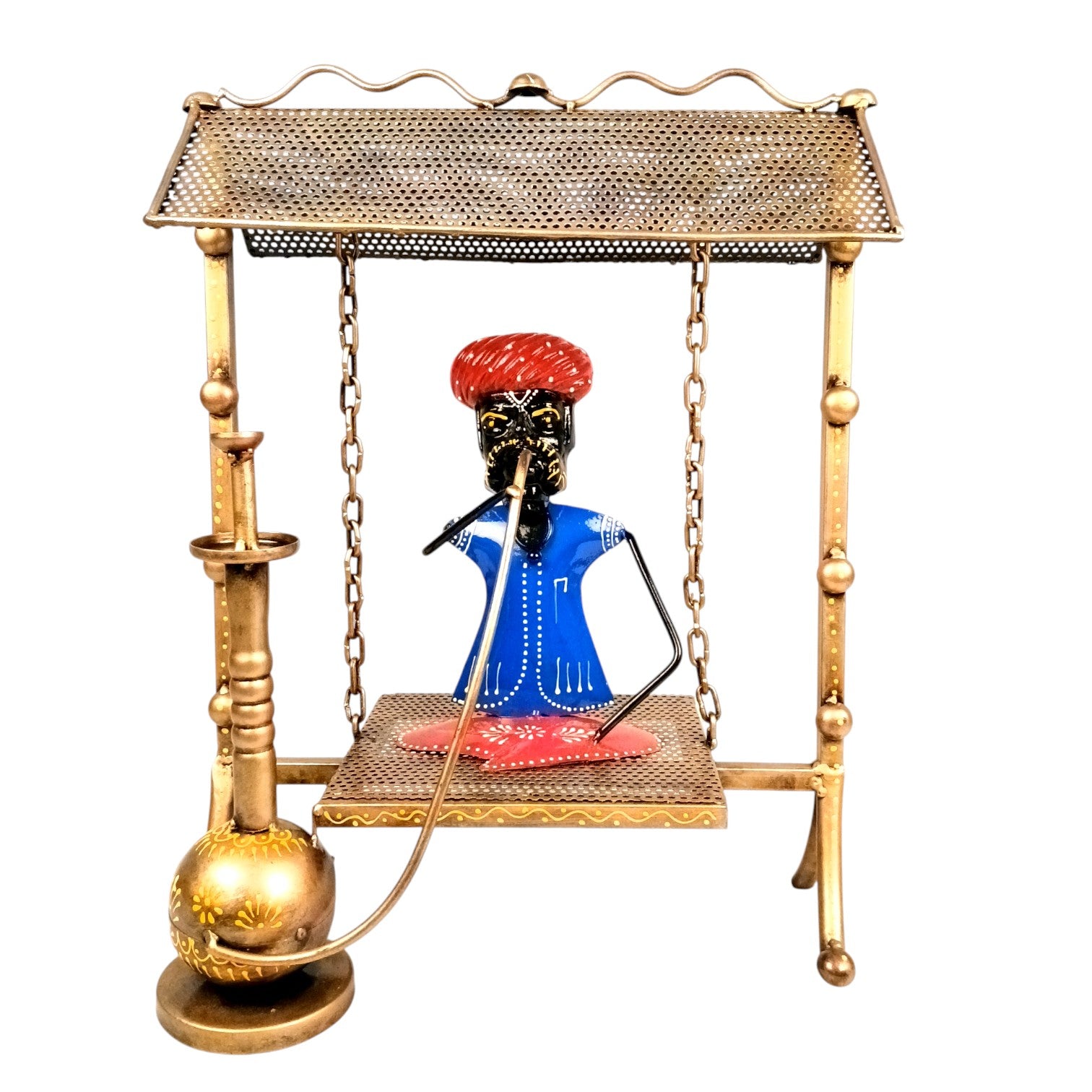 Decorative Hukka Man Showpiece for Home Décor | Stylish Hukah Table Decor & Gift Item | Elegant Figurine Huka Man for Living Room, Bedroom & Office Decoration - 17 Inch - Apkamart