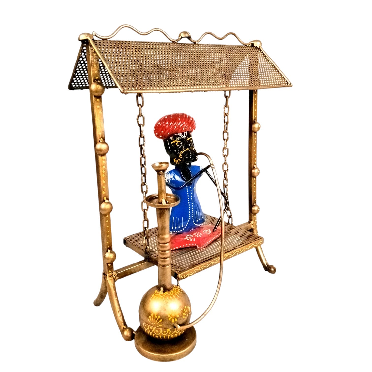 Decorative Hukka Man Showpiece for Home Décor | Stylish Hukah Table Decor & Gift Item | Elegant Figurine Huka Man for Living Room, Bedroom & Office Decoration - 17 Inch - Apkamart
