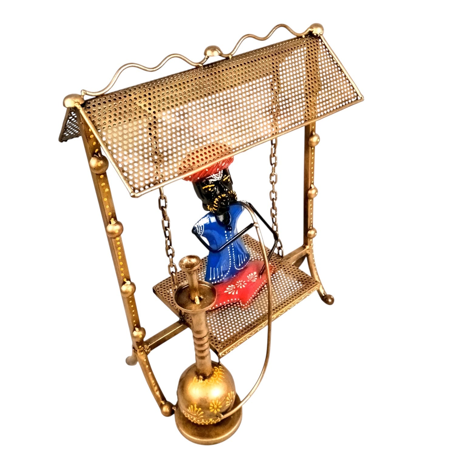 Decorative Hukka Man Showpiece for Home Décor | Stylish Hukah Table Decor & Gift Item | Elegant Figurine Huka Man for Living Room, Bedroom & Office Decoration - 17 Inch - Apkamart