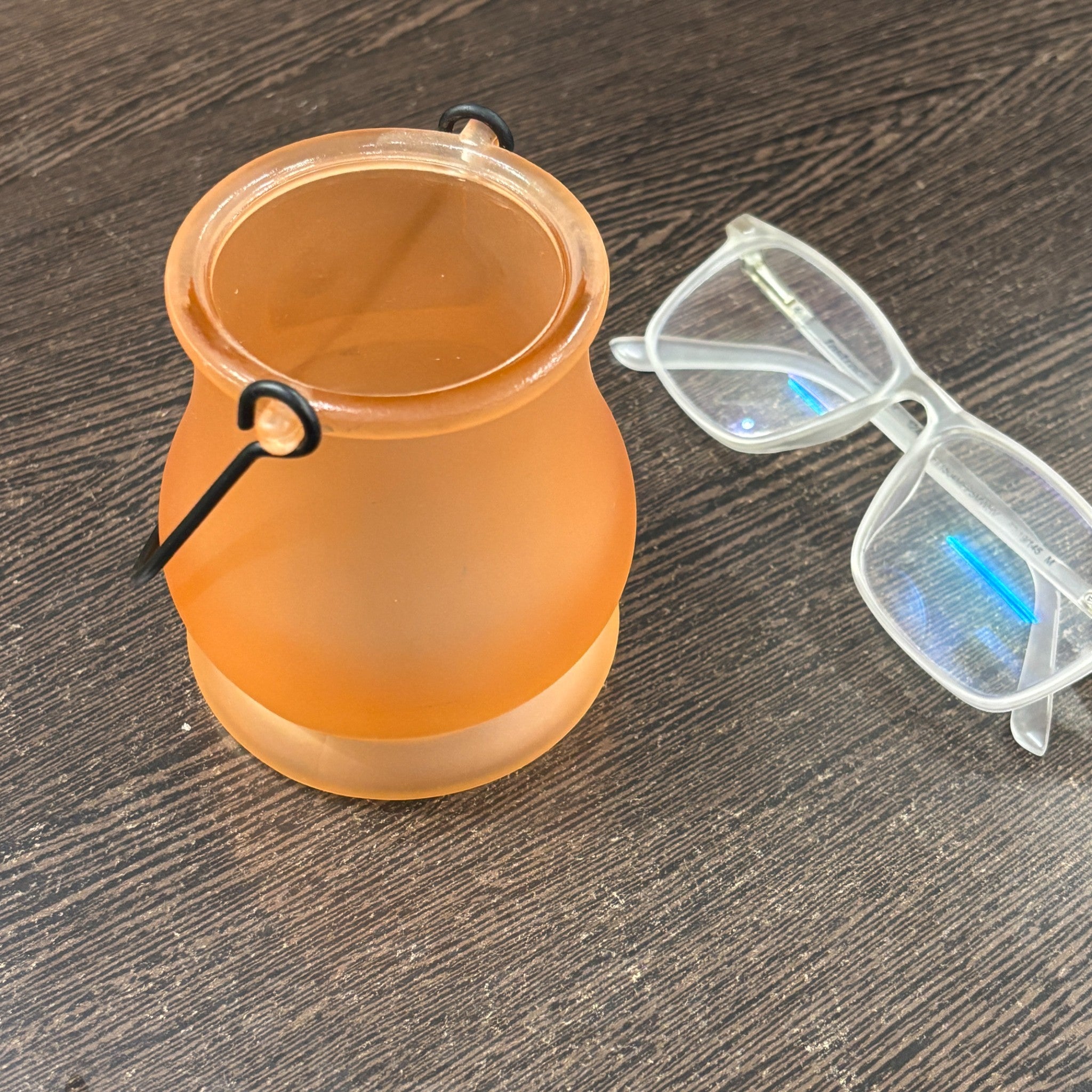 Handcrafted Glass Tealight Candle Holder for Table Décor & Gifts | Diwali, Festive Decoration - 8 Inch - Apkamart