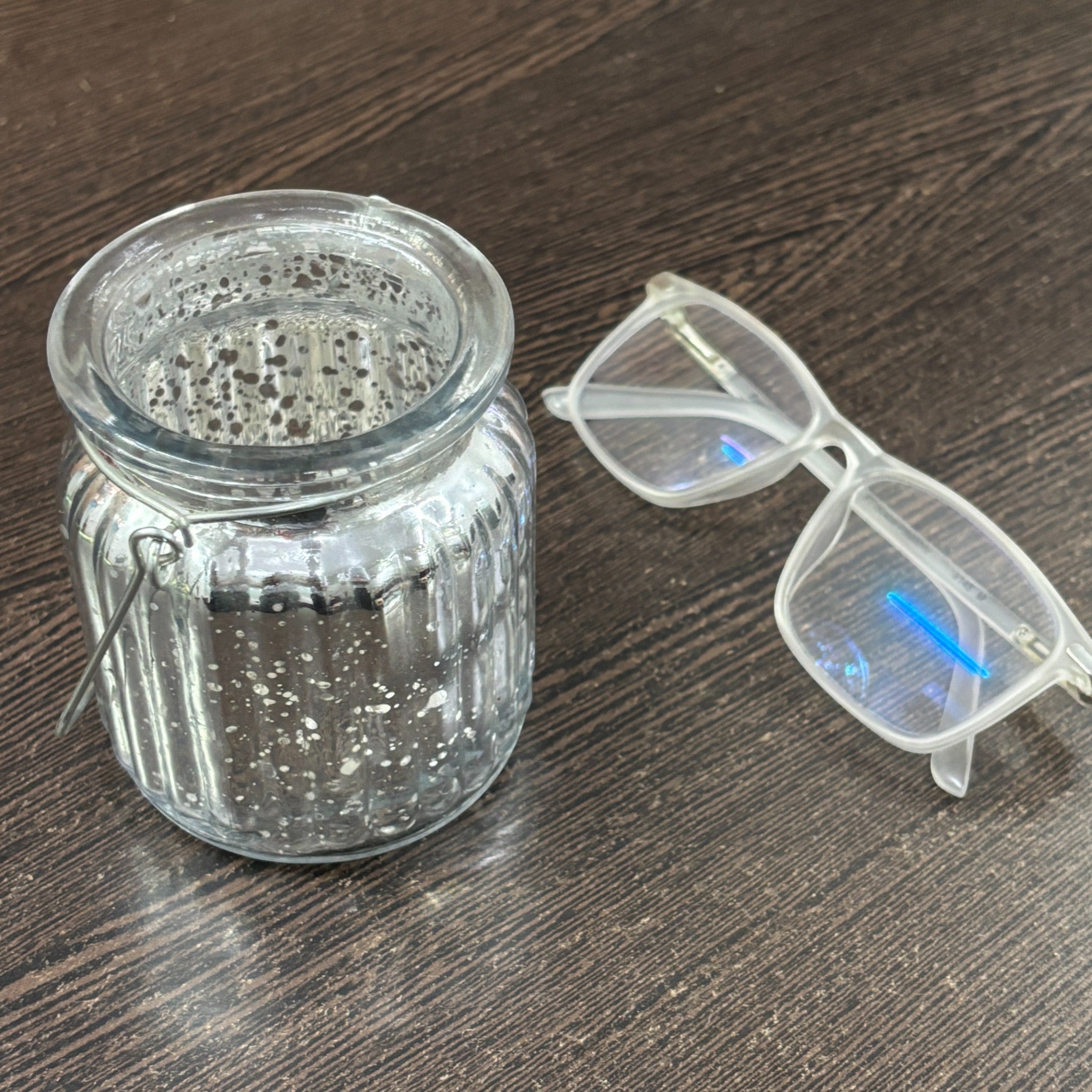 Handcrafted Glass Tealight Candle Holder for Table Decor & Gifts | Diwali, Festive Decoration - 8 Inch - Apkamart