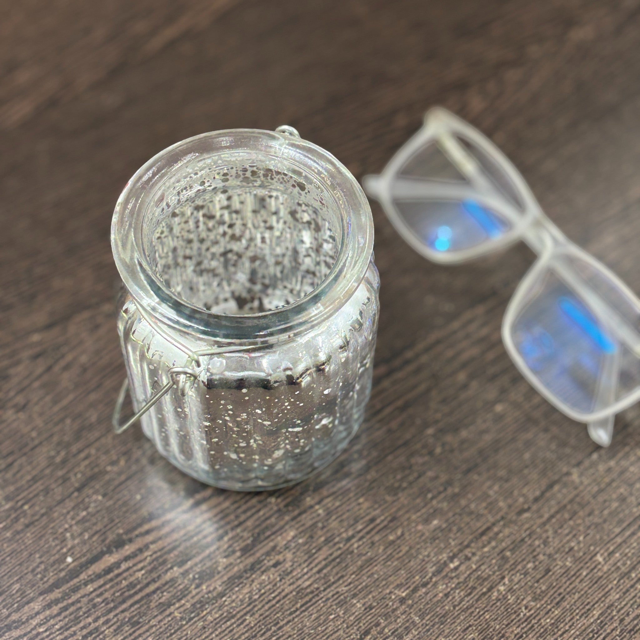 Handcrafted Glass Tealight Candle Holder for Table Decor & Gifts | Diwali, Festive Decoration - 8 Inch - Apkamart