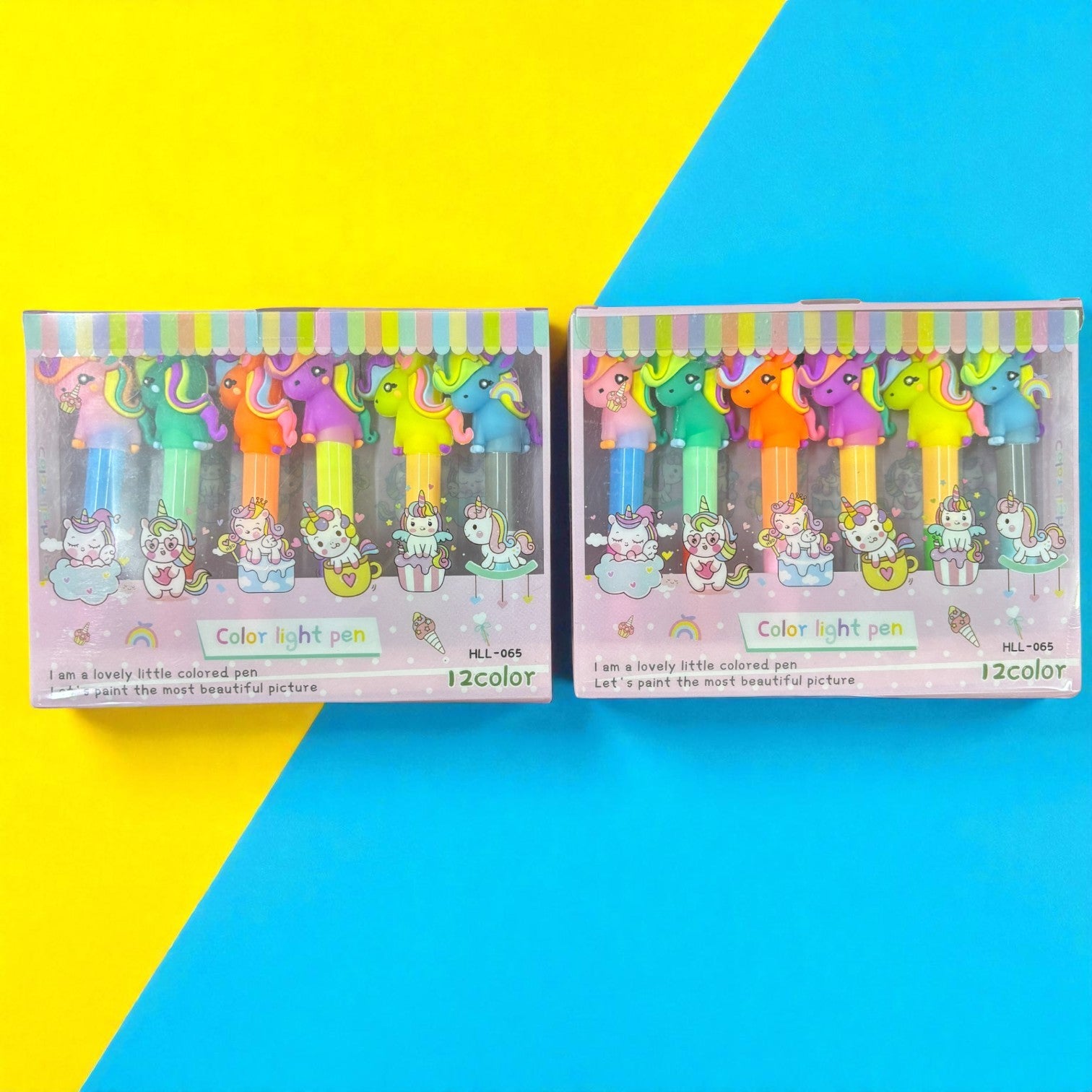 Chisel Tip Fluorescent Marker Pens for School, Office & Study | 6 Pens in Each Set | Smooth Writing Highlighters for Kids, Girls, Boys, Drawing - Apkamart #Style_pack Of 2