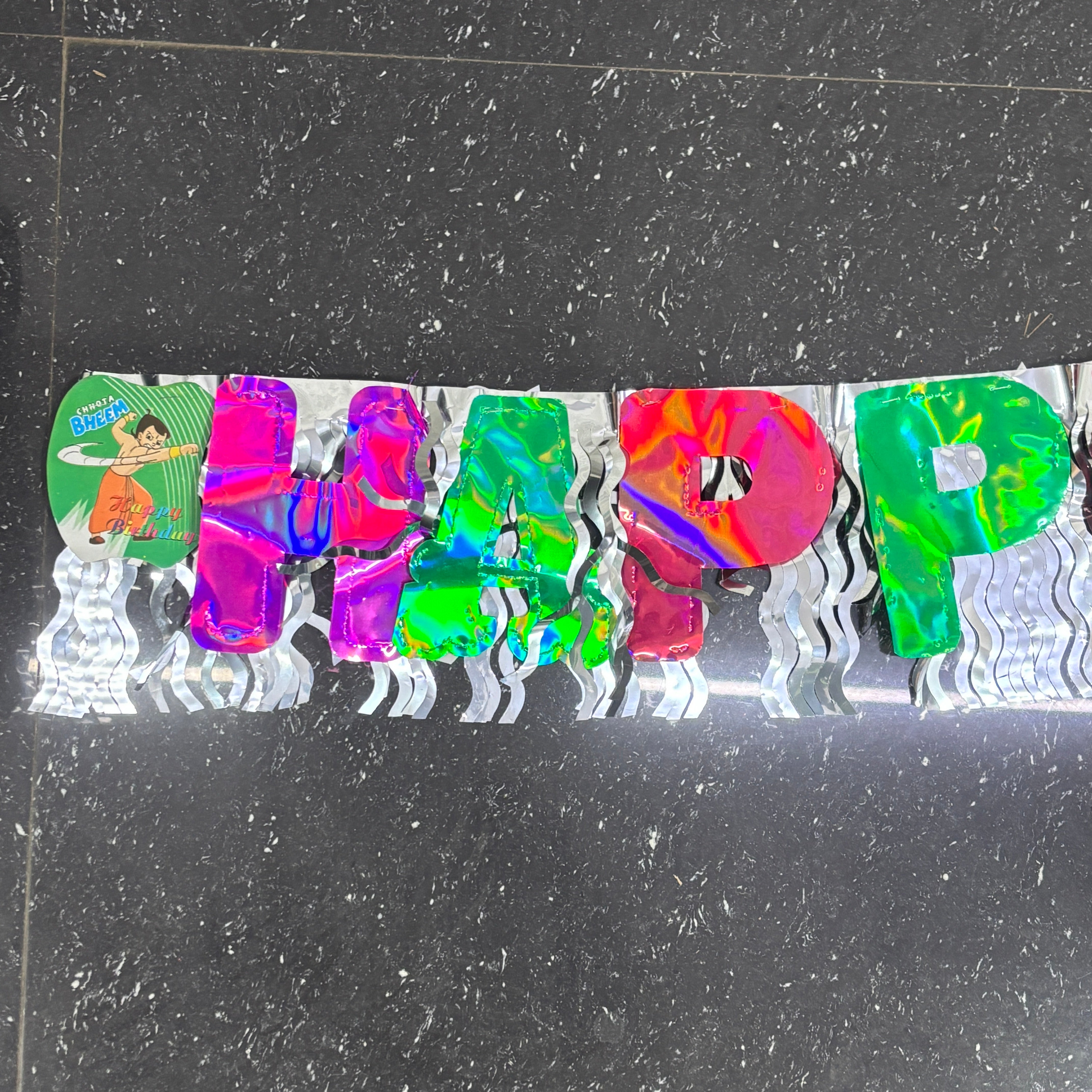 Happy Birthday Banner Colourful For Kids Party Home