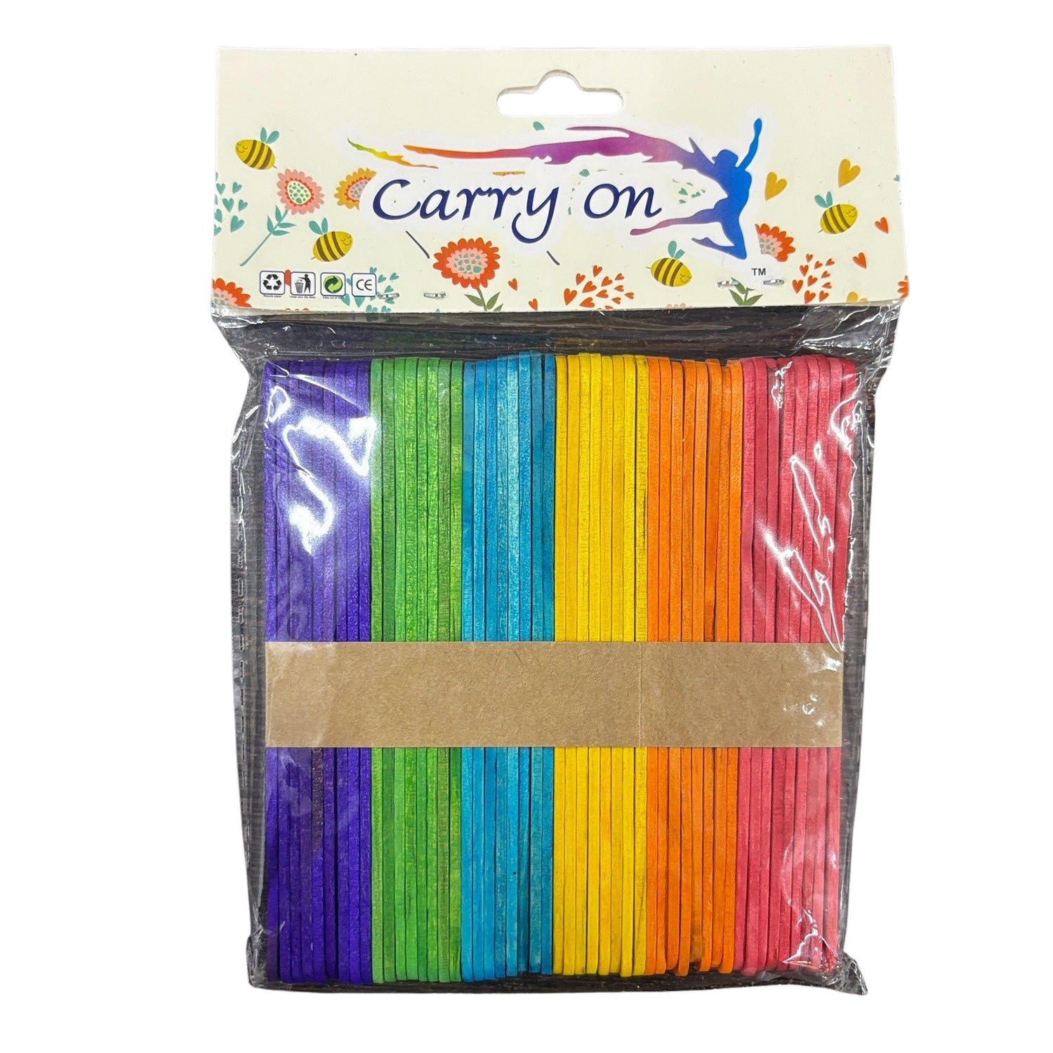 Multicolor Ice Cream Stick Wooden Ice Cream Sticks for Craft DIY Projects Ice Cream Stick for Craft Return Gift Kids Art Supplies - Apkamart #Style_Pack Of 1