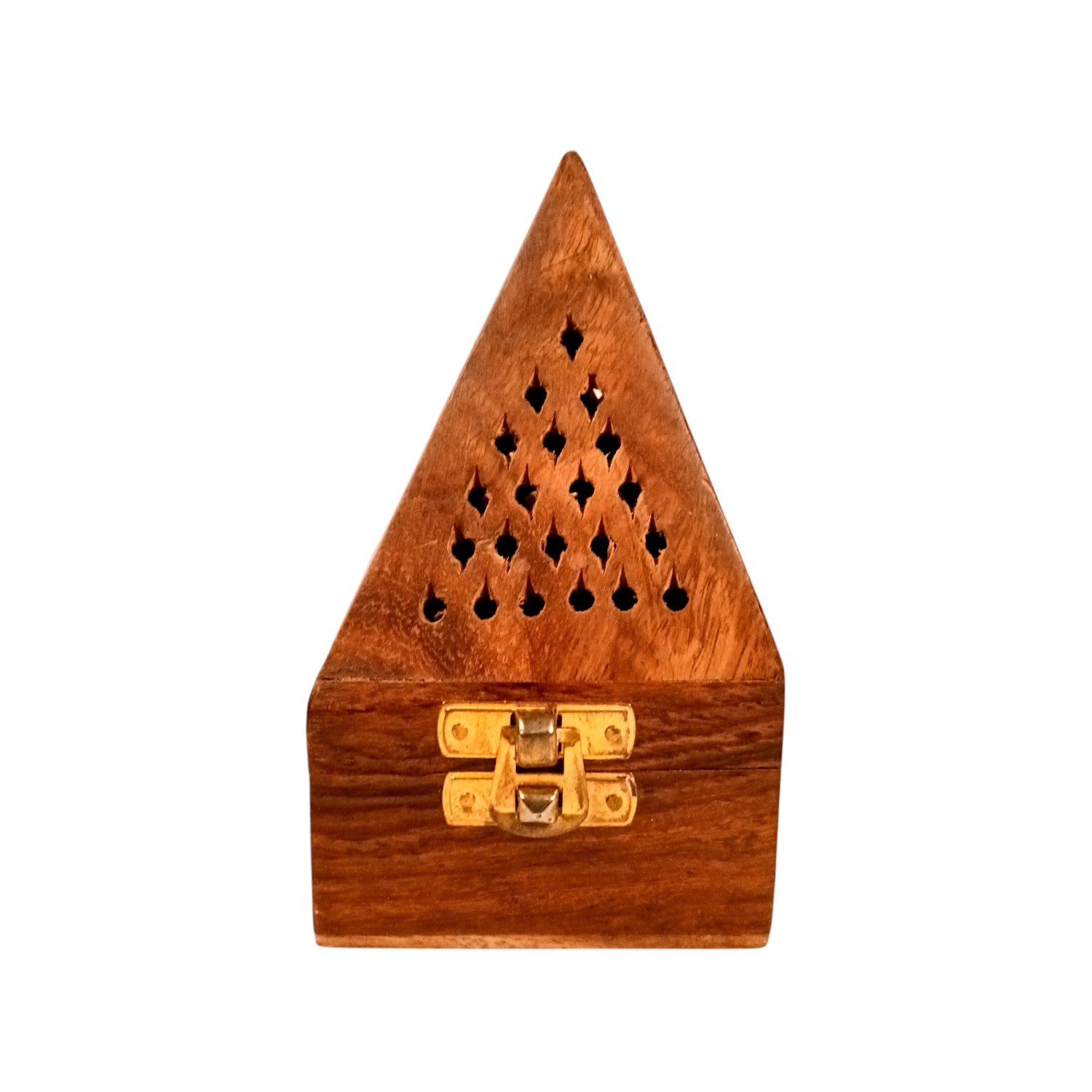 Agarbatti Incense Holder Box & Dhoop Stand | Wooden Sambrani | Ash Catcher Dhup Dani - For Temple, Pooja Room Décor, Puja Item for Home & Mandir - 5 Inch - Apkamart