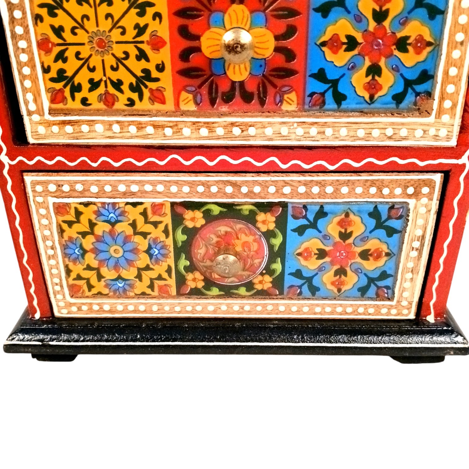 Jewellery Box | Jewellery Organizer with 4 Drawers | Storage Case for Rings, Earrings, Chains, Bangles & Makeup | Vanity Box for Women & Girls – 14 Inch - Apkamart