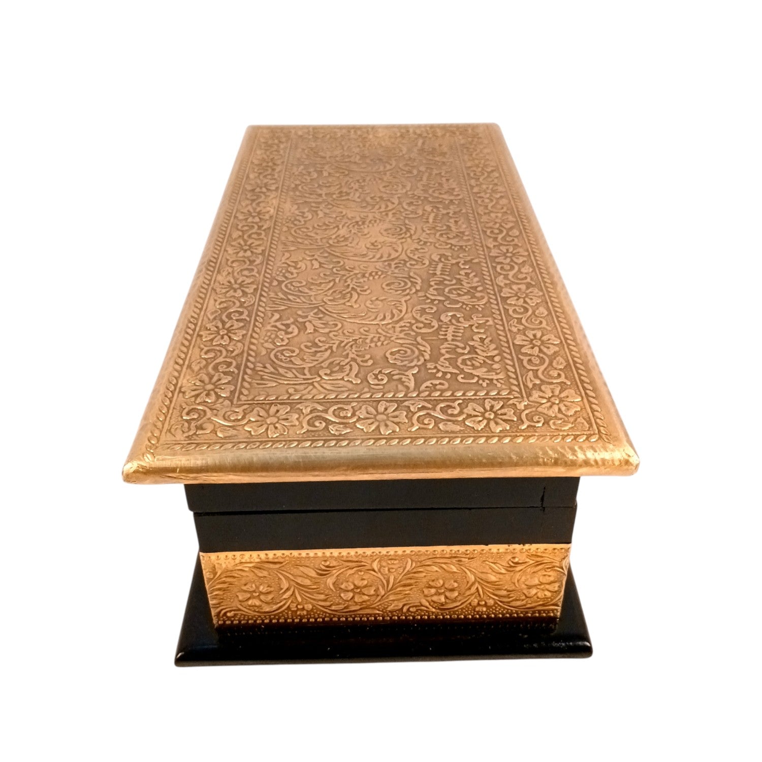 Wooden Jewelry Box for Bride | Bridal Gift Organizer for Women | Luxury Wedding Jewelry Storage Box | Compact Wood & Brass Jewellery Case for Travel & Occasions - 12 Inch - Apkamart