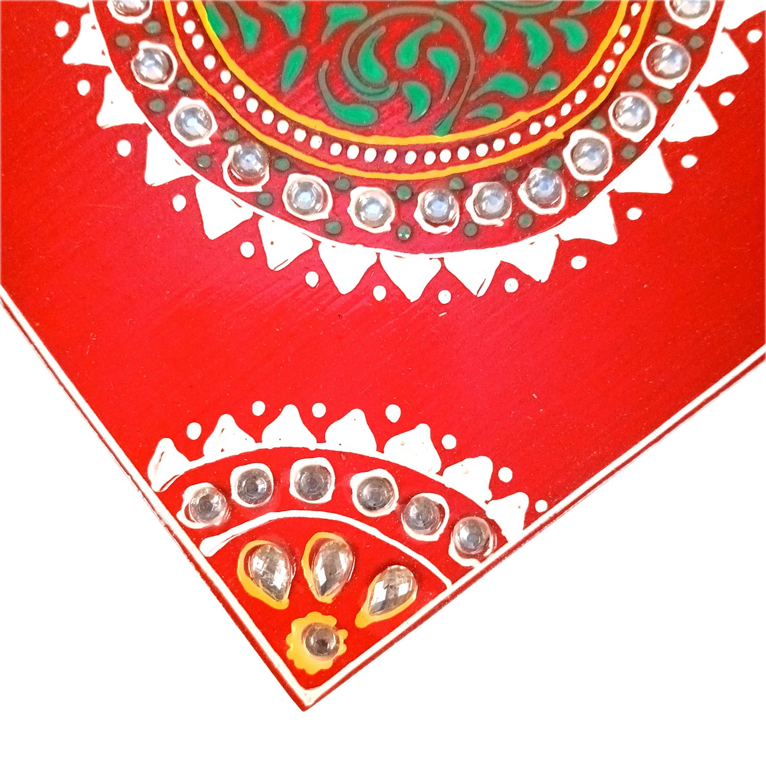 Jewellery Box | Decorative Wooden Jewelry Box - For Home, Table, Organizing Earring, Rings, Necklace & Gifts - 6 Inch - Apkamart #Colour_Red