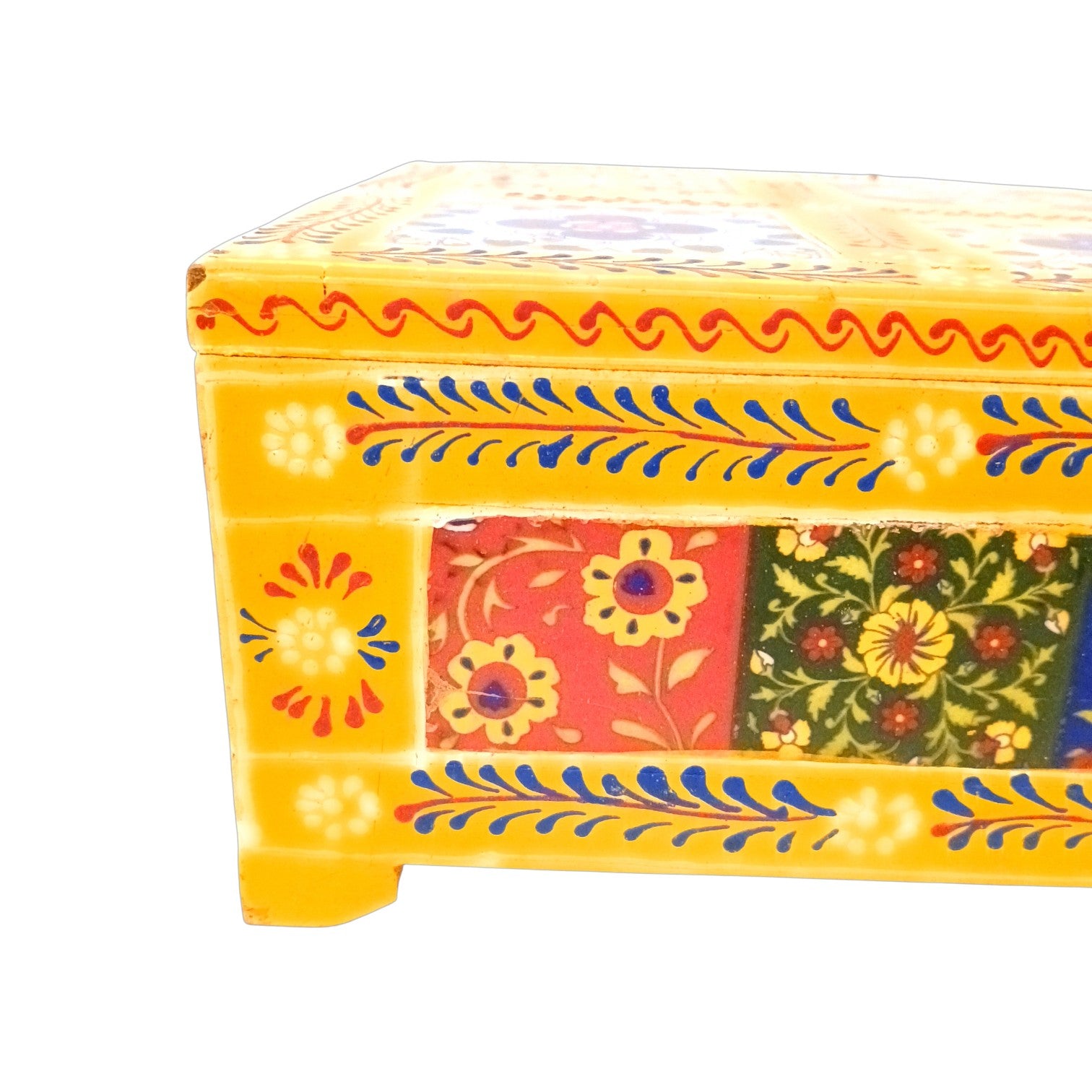 Handcrafted Wooden Box for Dry Fruits, Supari & Jewellery | Decorative Storage Box | Multipurpose Organizer for Gifting, Festive & Home Decor - 8 Inch - Apkamart