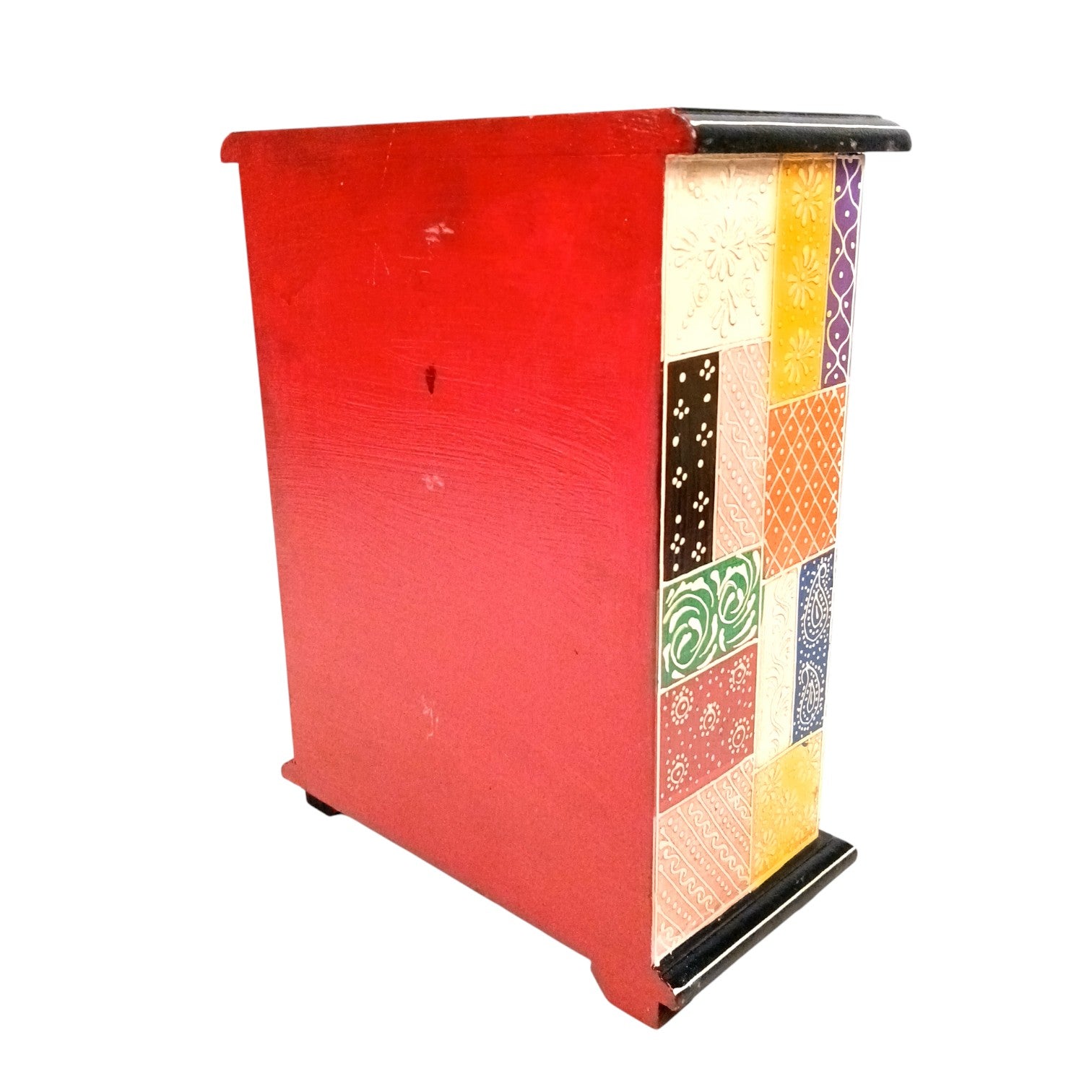 Jewellery Box | Wooden Jewellery Organizer with 3 Drawers | Storage Case for Rings, Earrings, Chains, Bangles & Makeup | Vanity Box for Women & Girls – 11 Inch - Apkamart #Style_Design 1