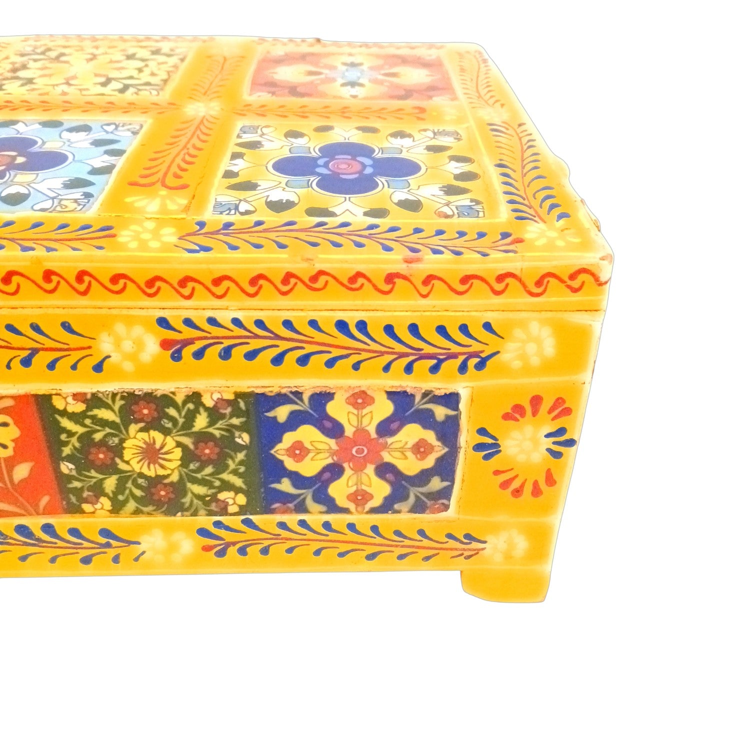 Handcrafted Wooden Box for Dry Fruits, Supari & Jewellery | Decorative Storage Box | Multipurpose Organizer for Gifting, Festive & Home Decor - 8 Inch - Apkamart