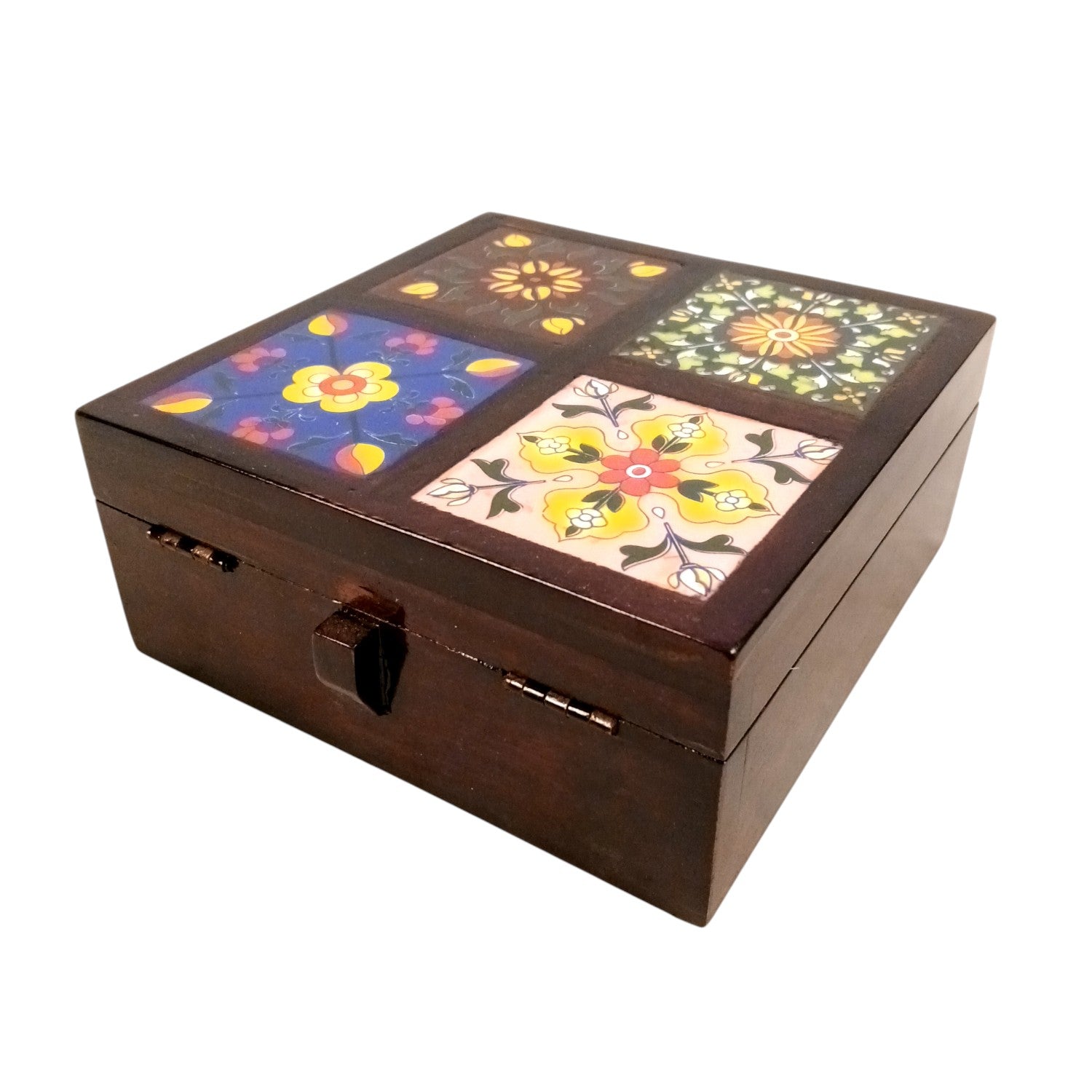 Wooden Jewellery Box | Bridal Box for Women | Luxury Jewellery Storage Gift Box for Bride | Custom Wedding Keepsake Organizer | Elegant Jewellery Box for Her - 7 Inch - Apkamart