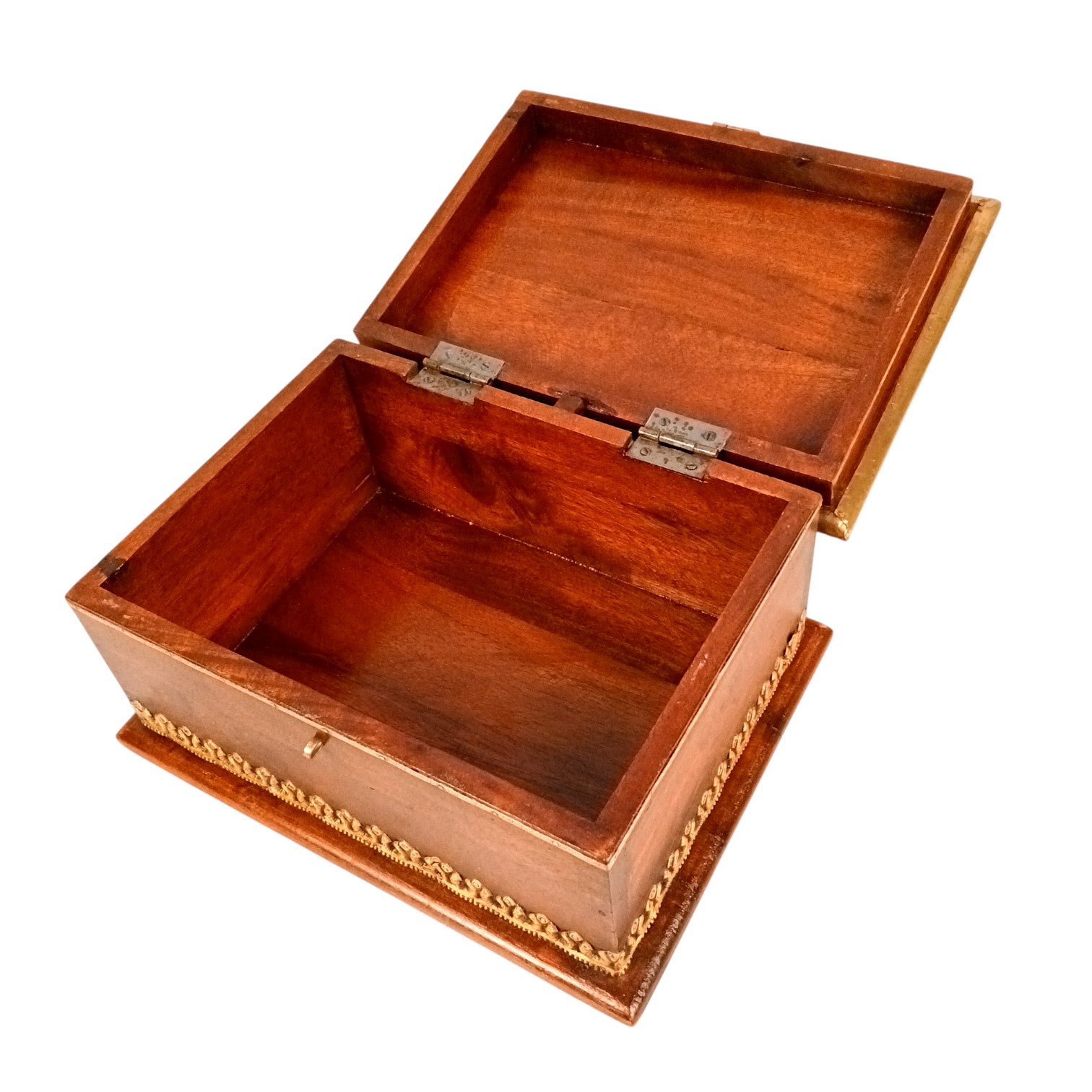 Wooden Big Trunk Storage Box | Handcrafted Utility Organizer for Jewellery, Keepsakes, Accessories & Home Decor | Durable Multipurpose Storage Box & Utility Chest - 12 Inch - Apkamart