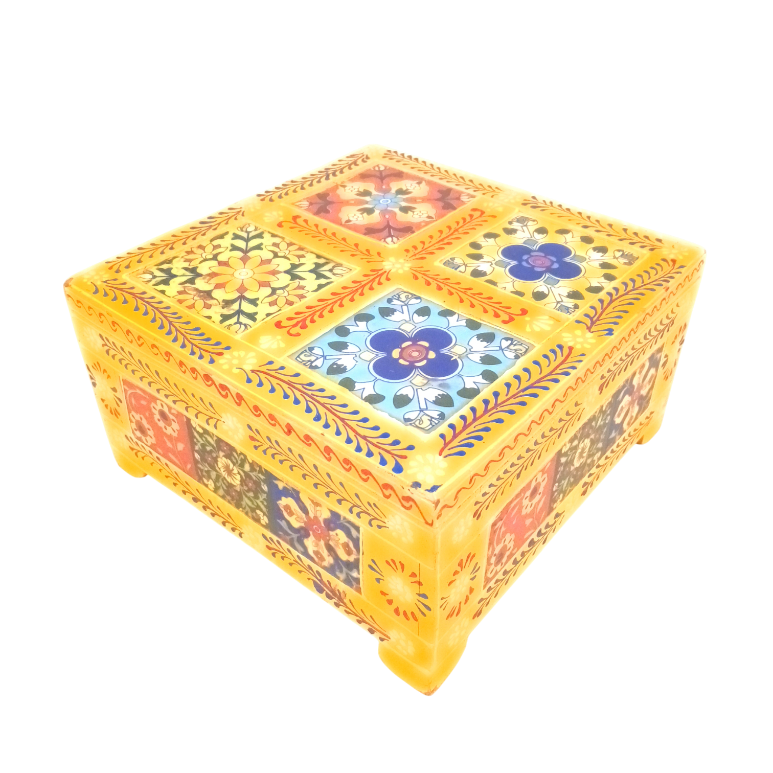Handcrafted Wooden Box for Dry Fruits, Supari & Jewellery | Decorative Storage Box | Multipurpose Organizer for Gifting, Festive & Home Decor - 8 Inch - Apkamart