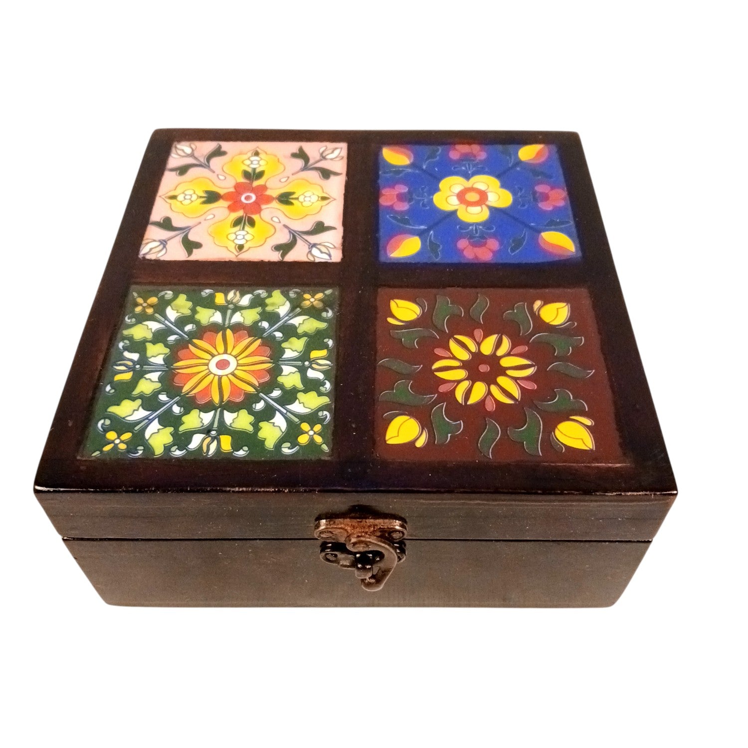 Wooden Jewellery Box | Bridal Box for Women | Luxury Jewellery Storage Gift Box for Bride | Custom Wedding Keepsake Organizer | Elegant Jewellery Box for Her - 7 Inch - Apkamart