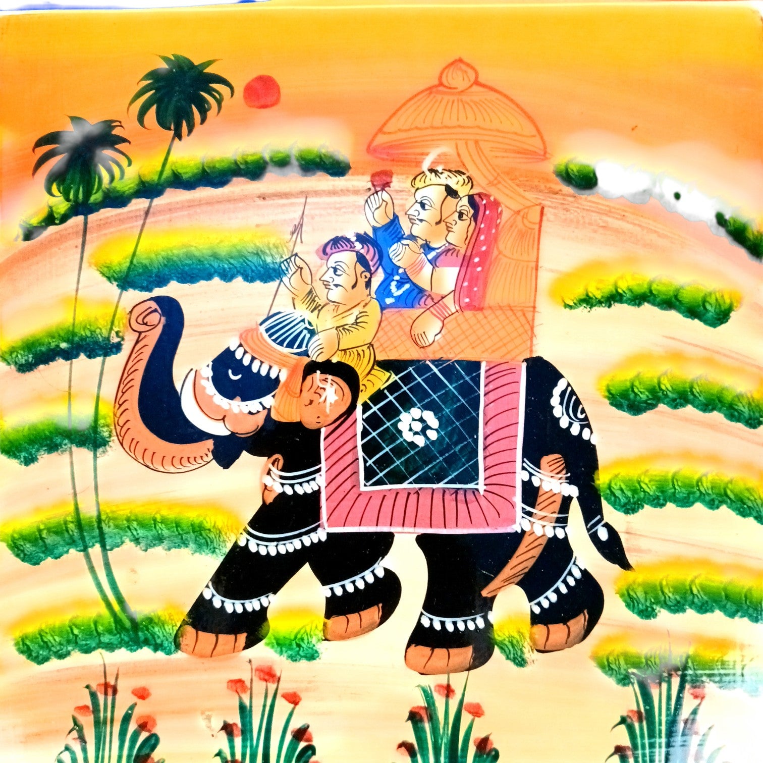 Jewellery Box with Elephant Design | Handcrafted Decorative Storage Box for Jewellery, Keepsakes & Gifting | Traditional Wooden Organizer for Home Decor - 12 Inch - Apkamart