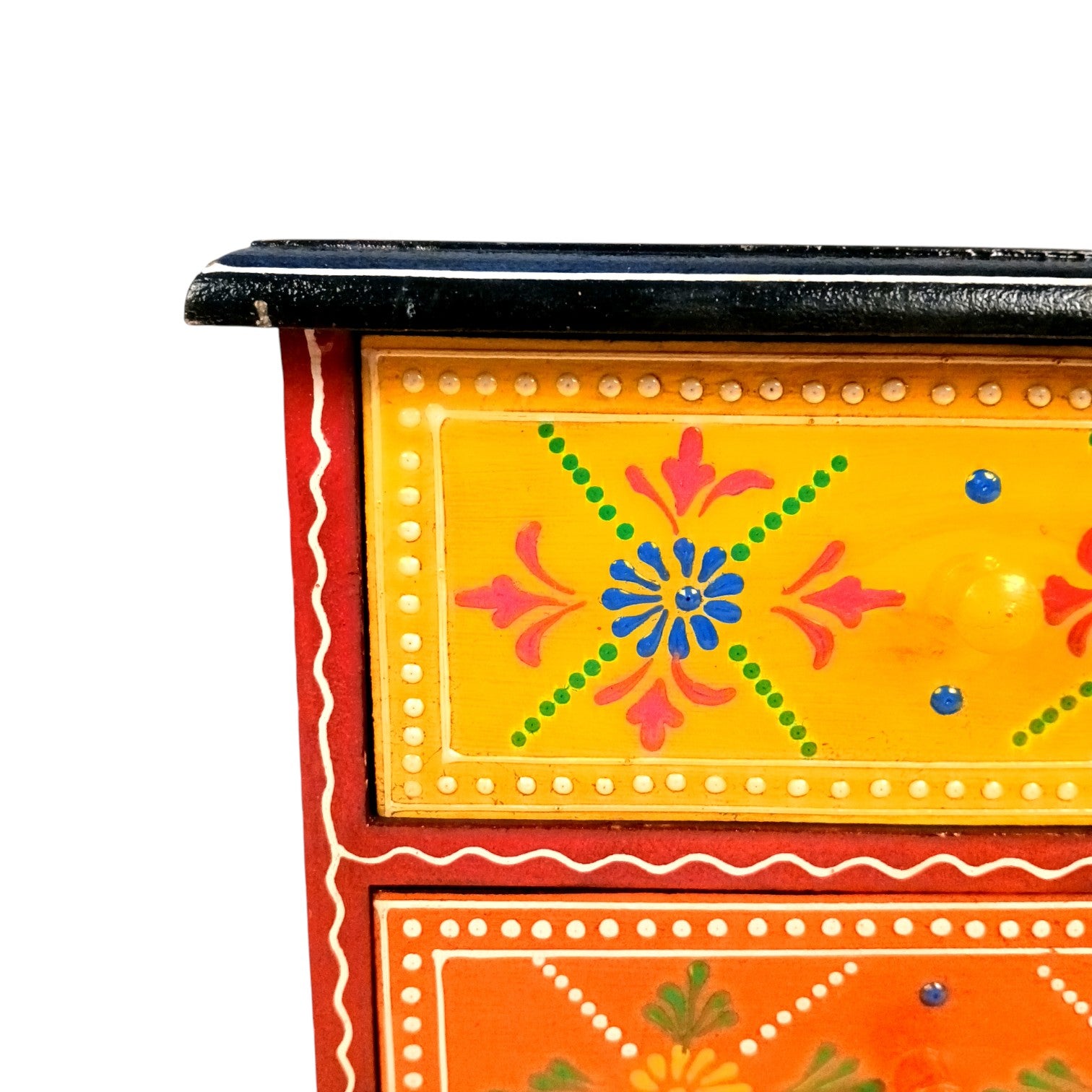 Wooden Jewellery Box with 2 Drawers | Handcrafted Organizer for Rings, Earrings, Bangles, Watches | Vanity Storage Box for Dressing Table, Home Decor & Gifts - 8 Inch - Apkamart #Style_Design 1